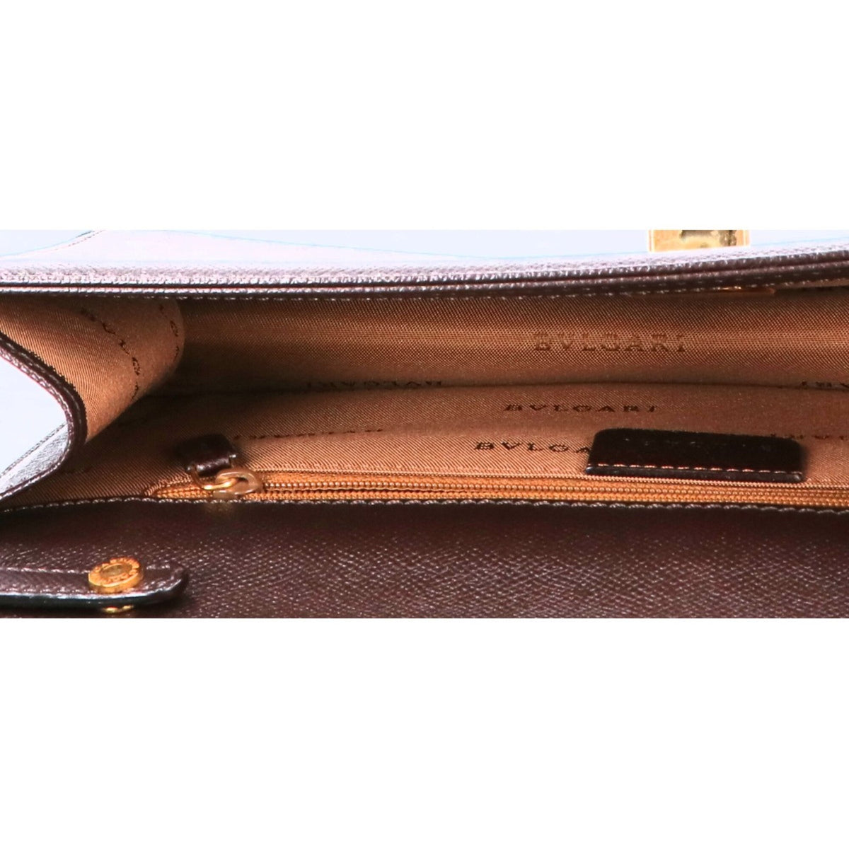 Bvlgari Dark Brown Leather Shoulder Bag (Pre-Owned)
