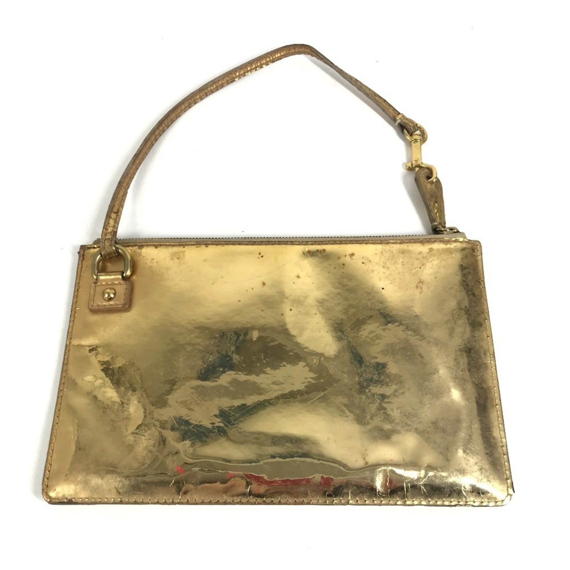 Louis Vuitton Gold Monogram Miroir Clutch Bag Handbag Pochette Pouch Shoulder Bag (Pre-Owned)