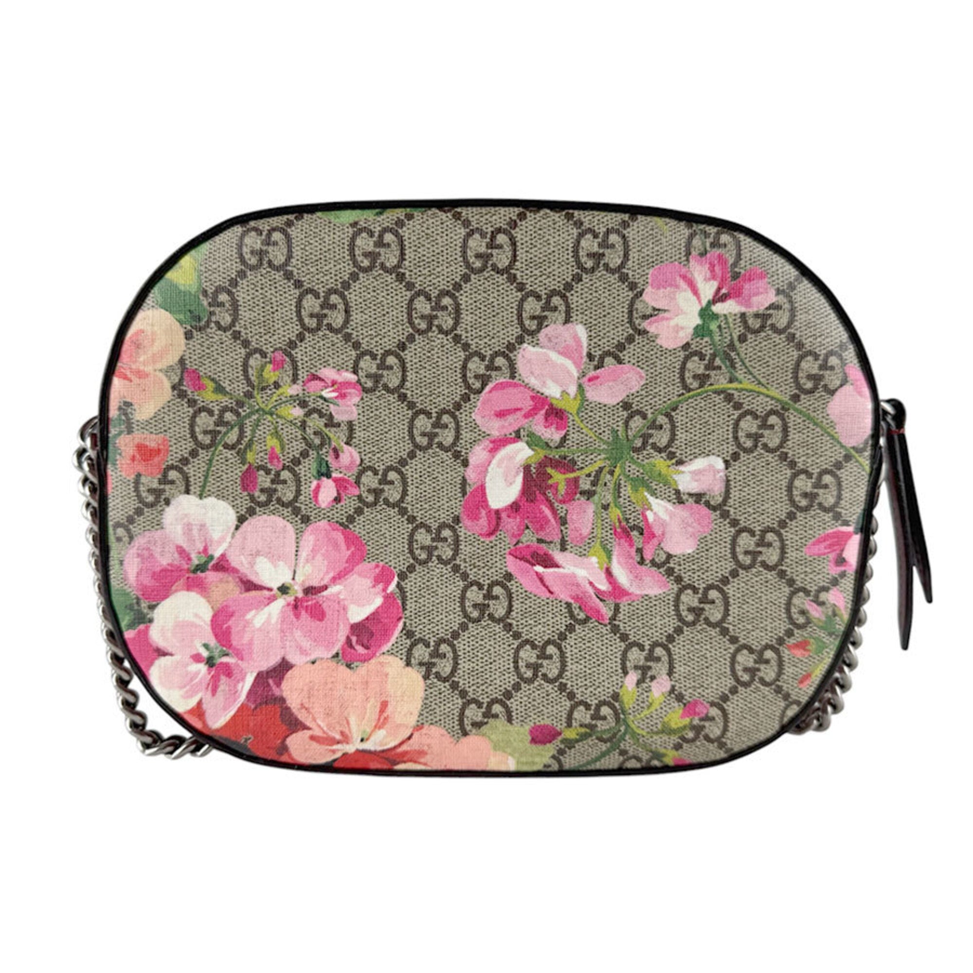 Gucci Brown Pink Gg Supreme Shoulder Bag (Pre-Owned)