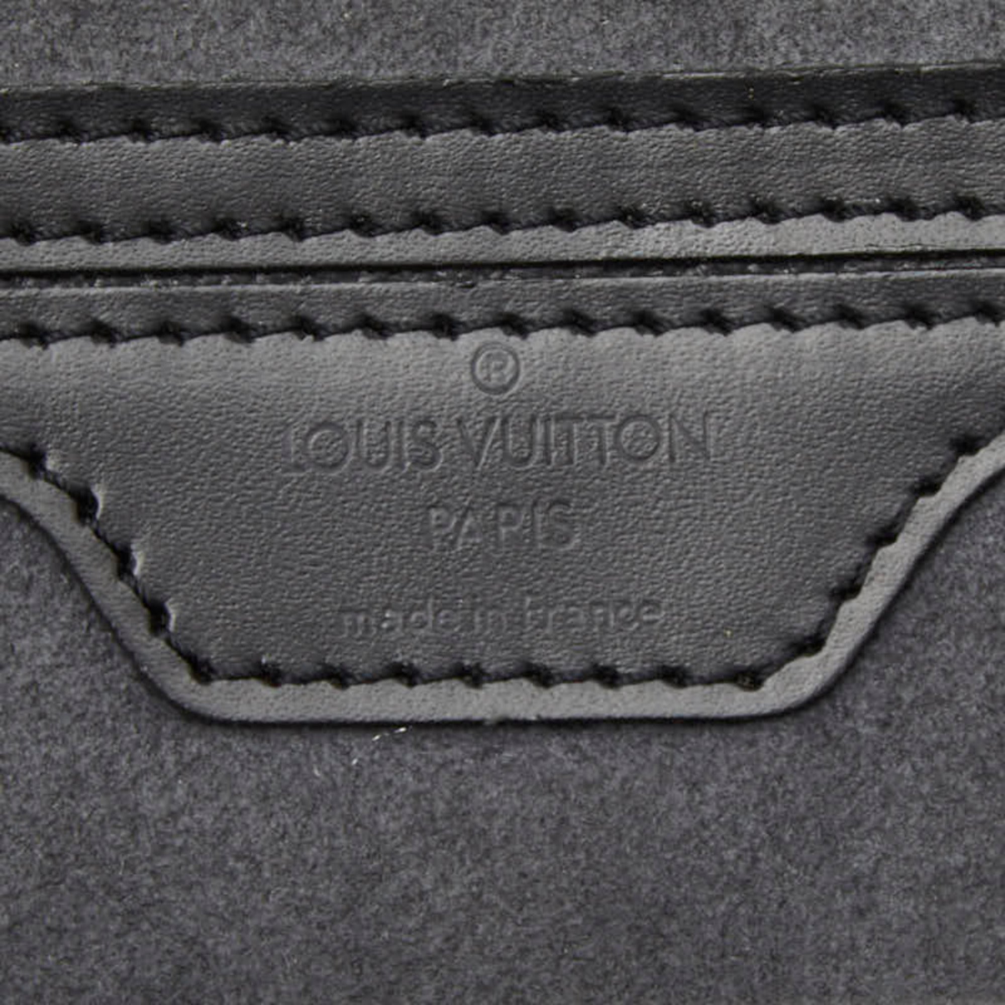 Louis Vuitton Black Noir Leather Backpack (Pre-Owned)