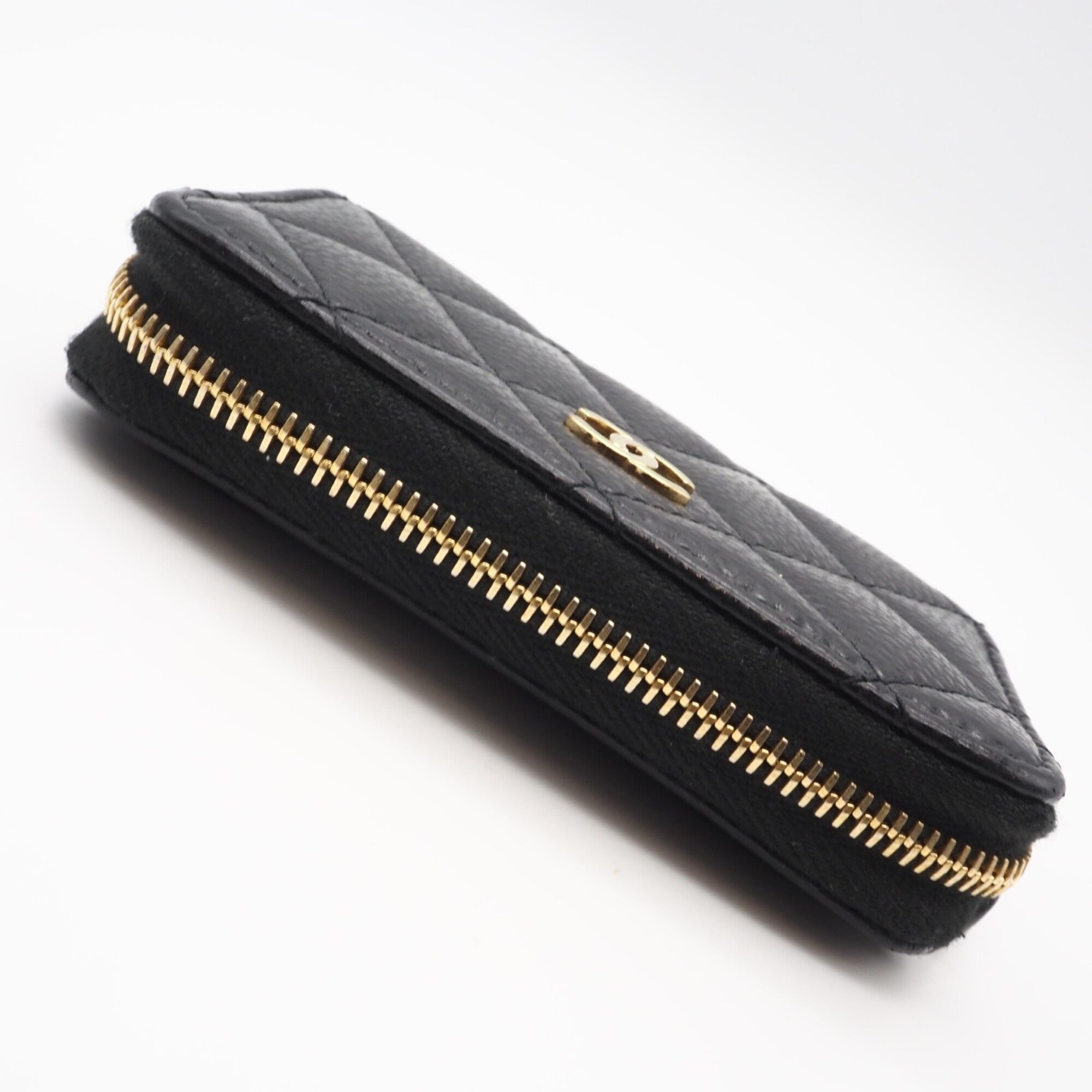 Chanel Black Grained Calfskin Coin Purse/Coin Case (Pre-Owned)