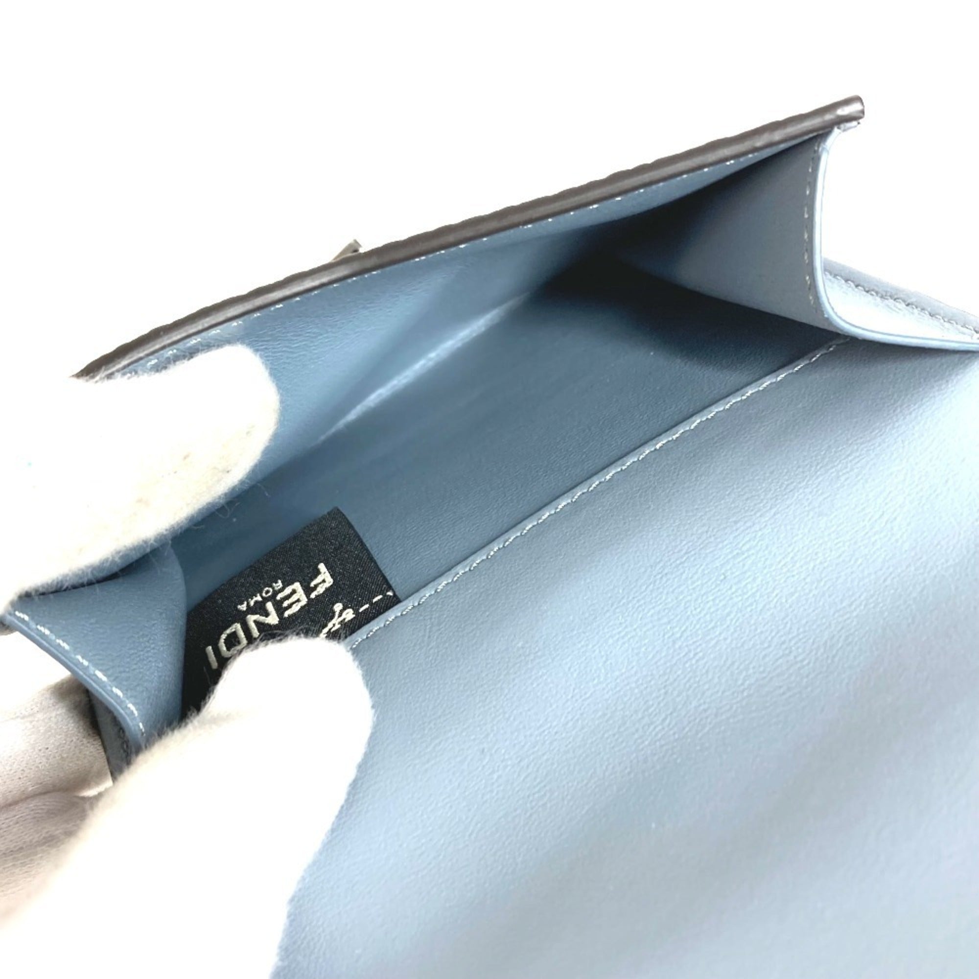 Fendi Blue Leather Wallet (Bi-Fold) (Pre-Owned)
