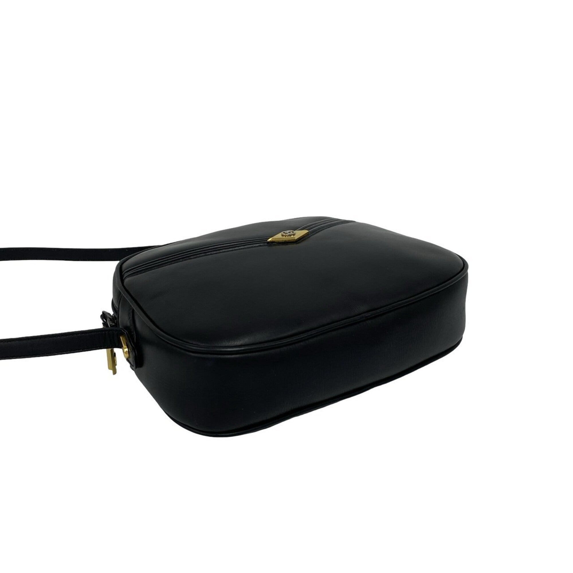 Gucci Black Leather Pochette Shoulder Bag (Pre-Owned)