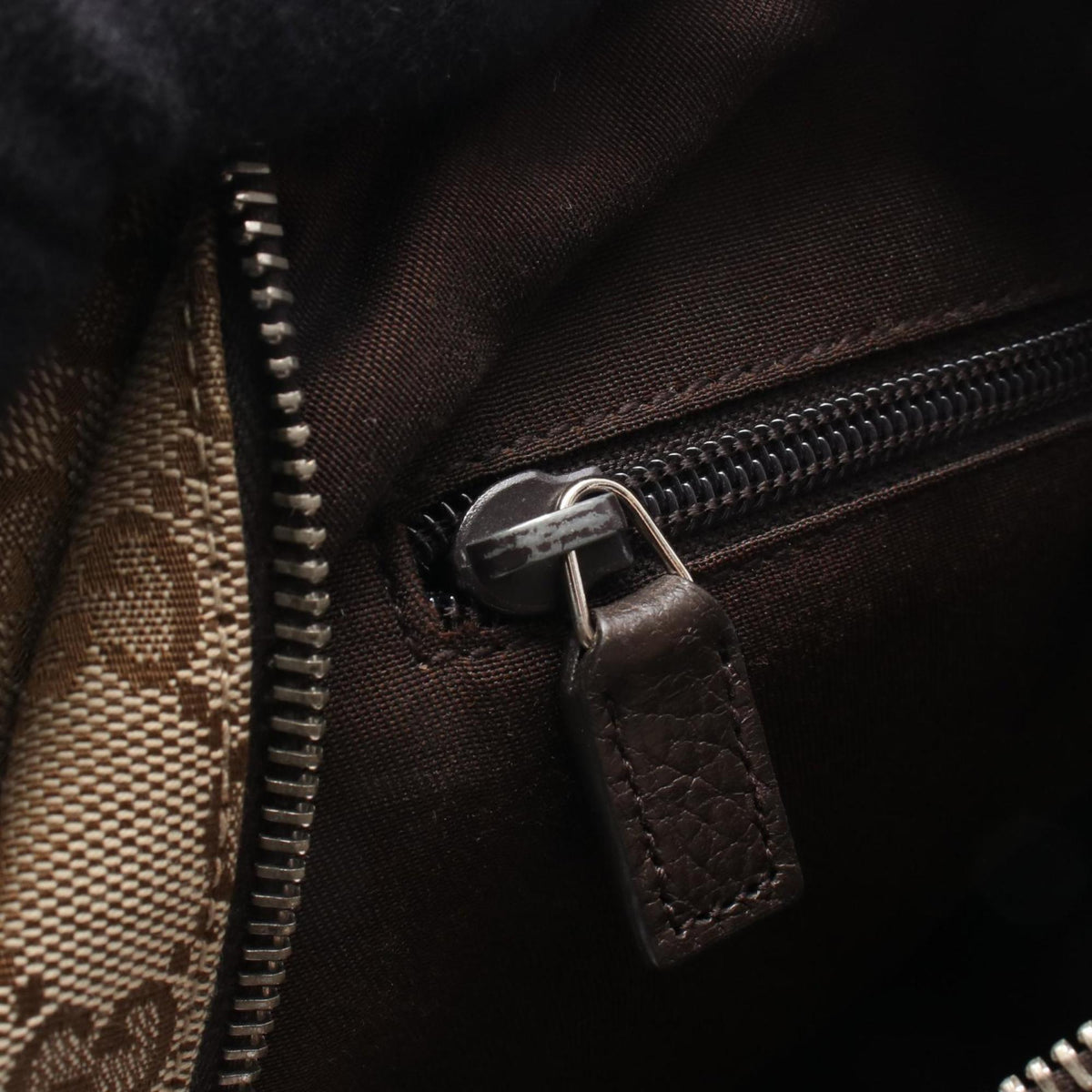 Gucci Gg Canvas Beige Brown Gg Canvas Backpack (Pre-Owned)