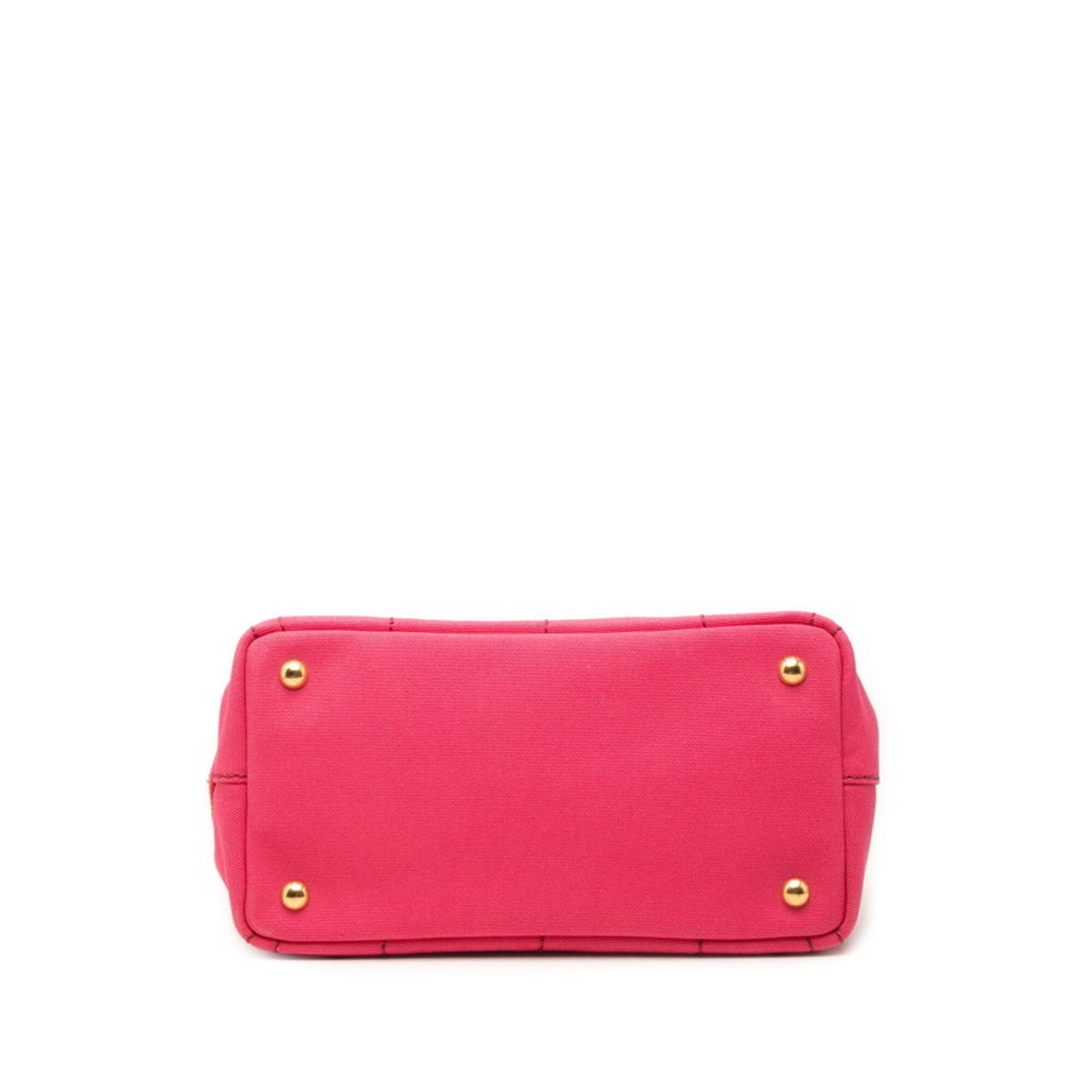 Prada Pink Canvas Handbag Shoulder Bag (Pre-Owned)