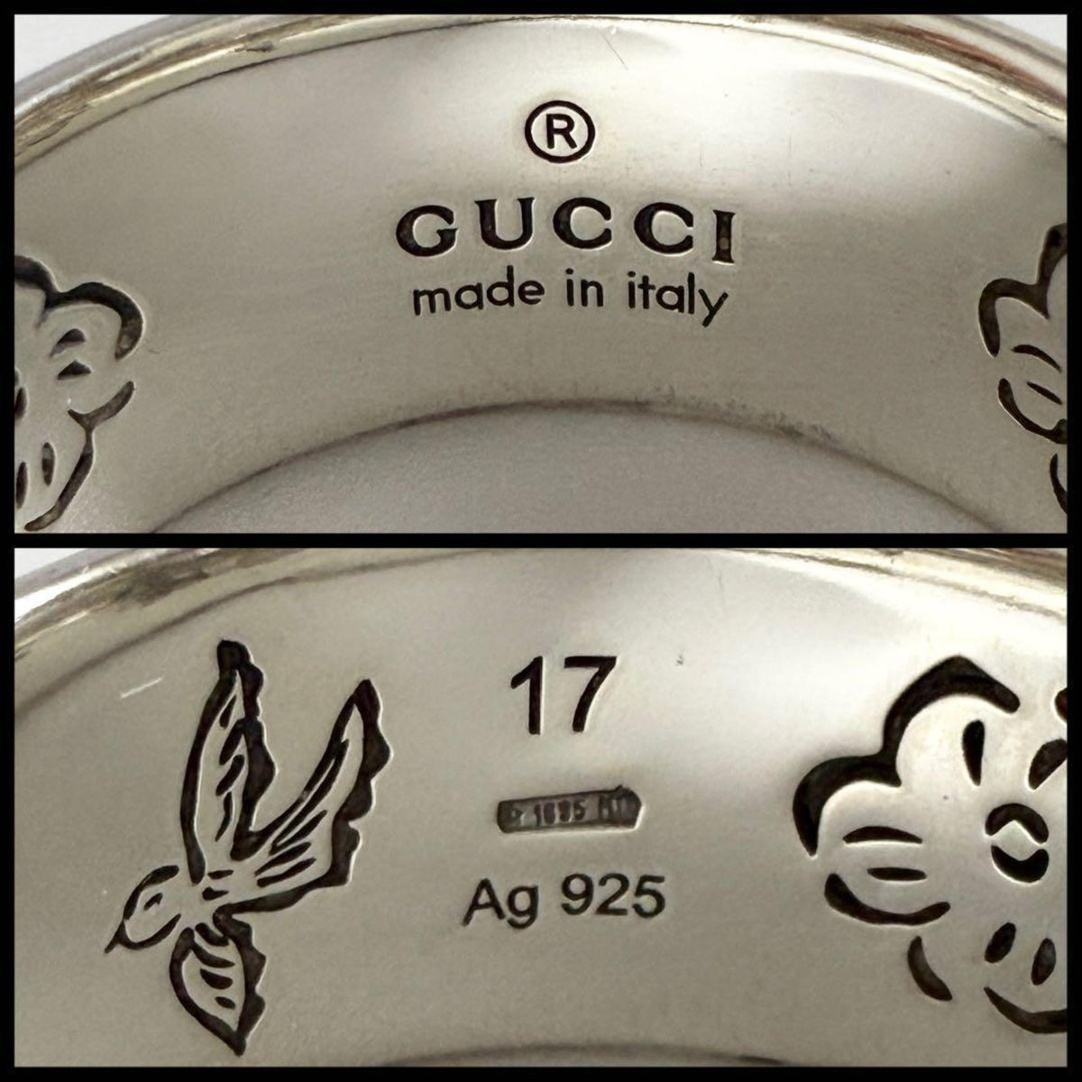 Gucci Silver 925 Band Ring (Pre-Owned)
