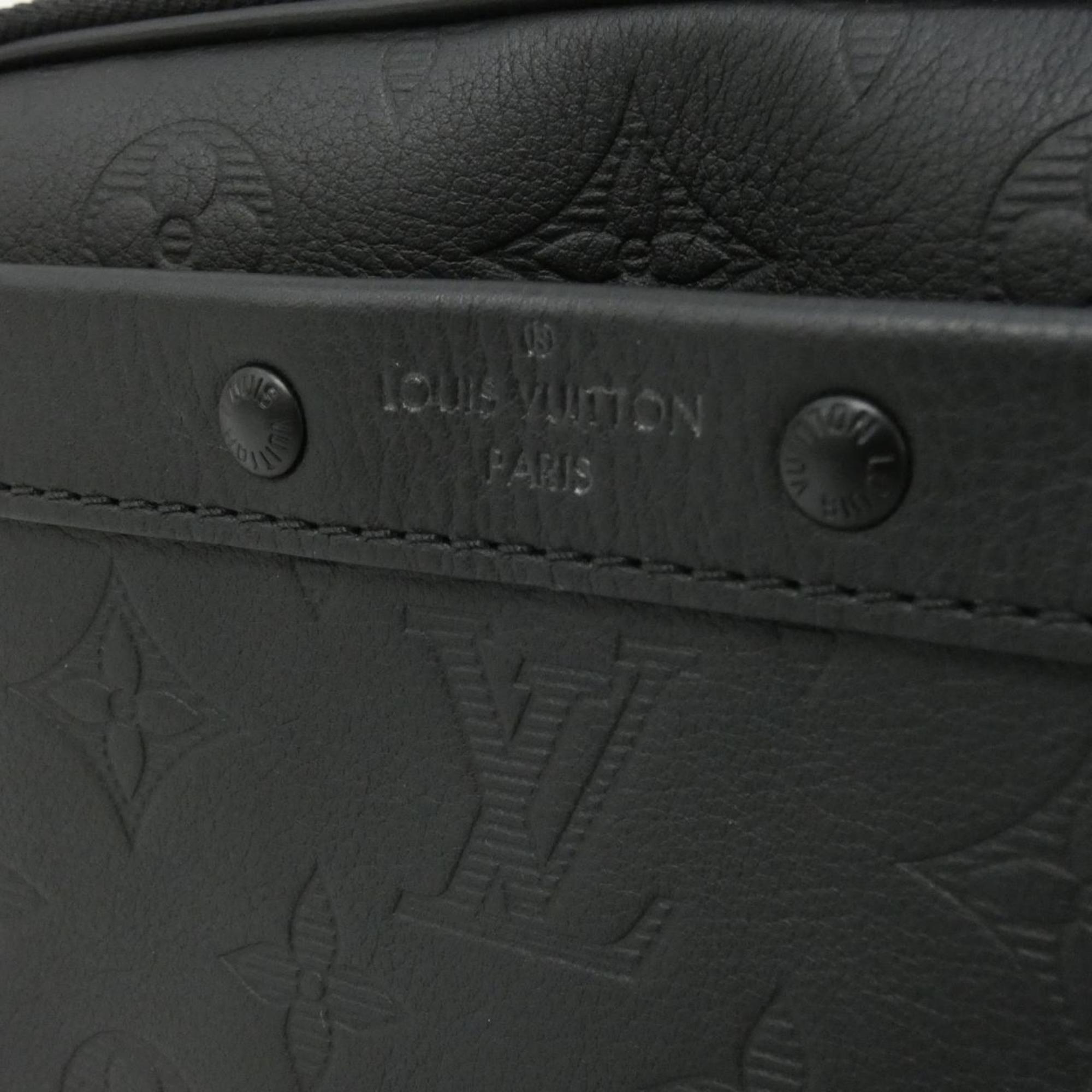 Louis Vuitton Black Leather Shoulder Bag (Pre-Owned)