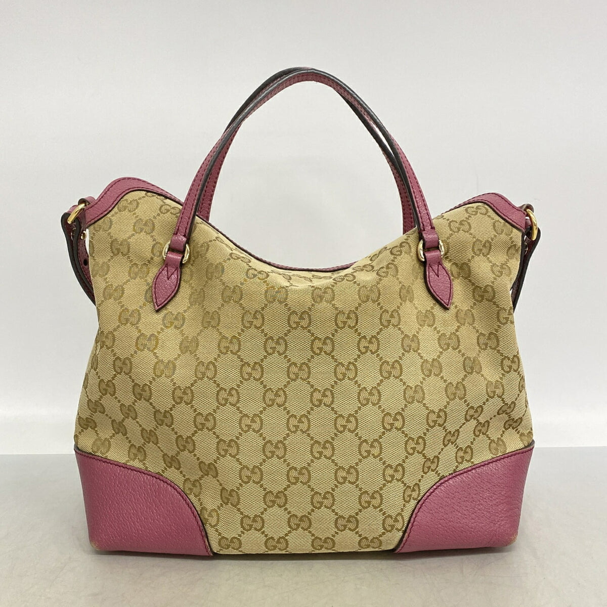 Gucci Brown Purple Canvas Handbag (Pre-Owned)