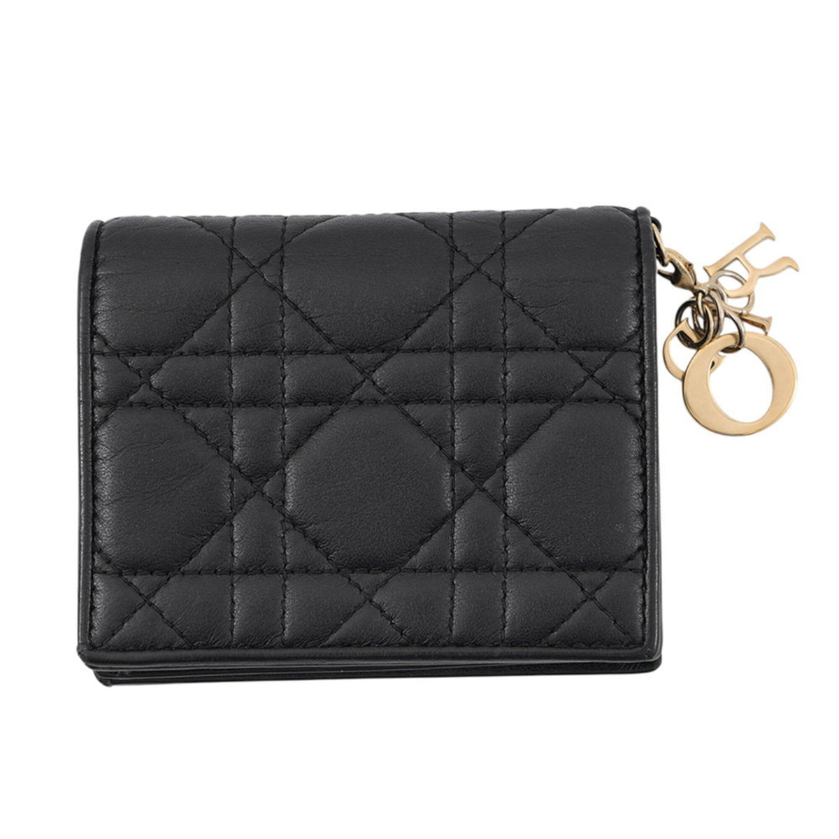 Christian Dior Black Leather Wallet (Bi-Fold) (Pre-Owned)