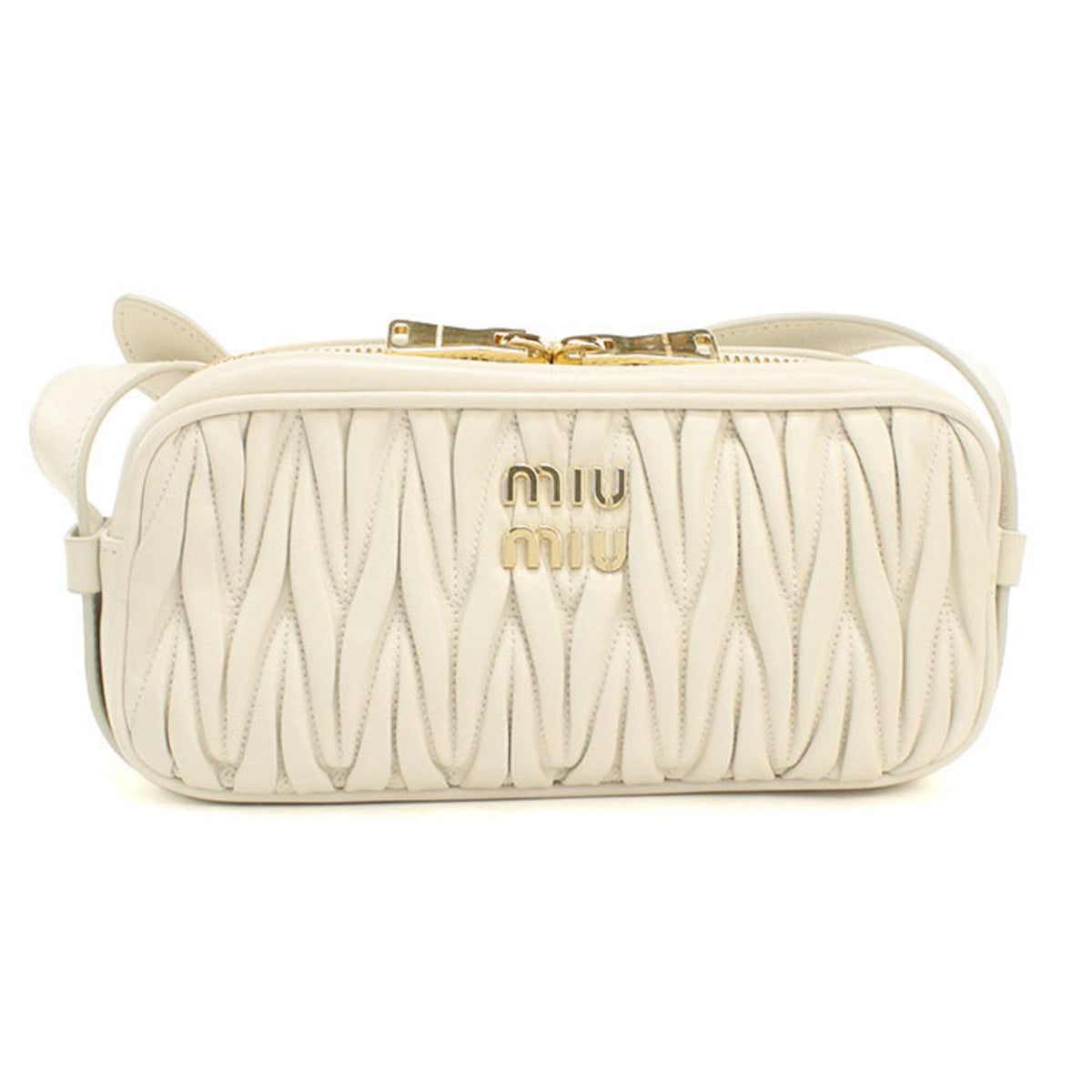 Miu Miu Ivory Leather Shoulder Bag (Pre-Owned)
