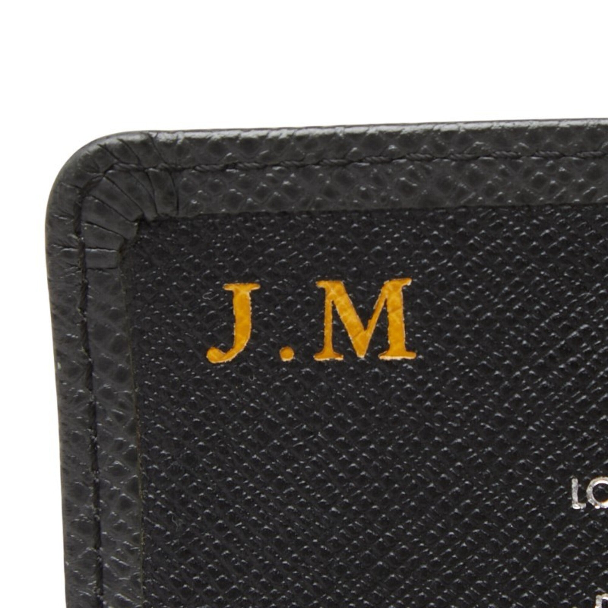 Louis Vuitton Ardoise Black Leather Coin Purse/Coin Case (Pre-Owned)
