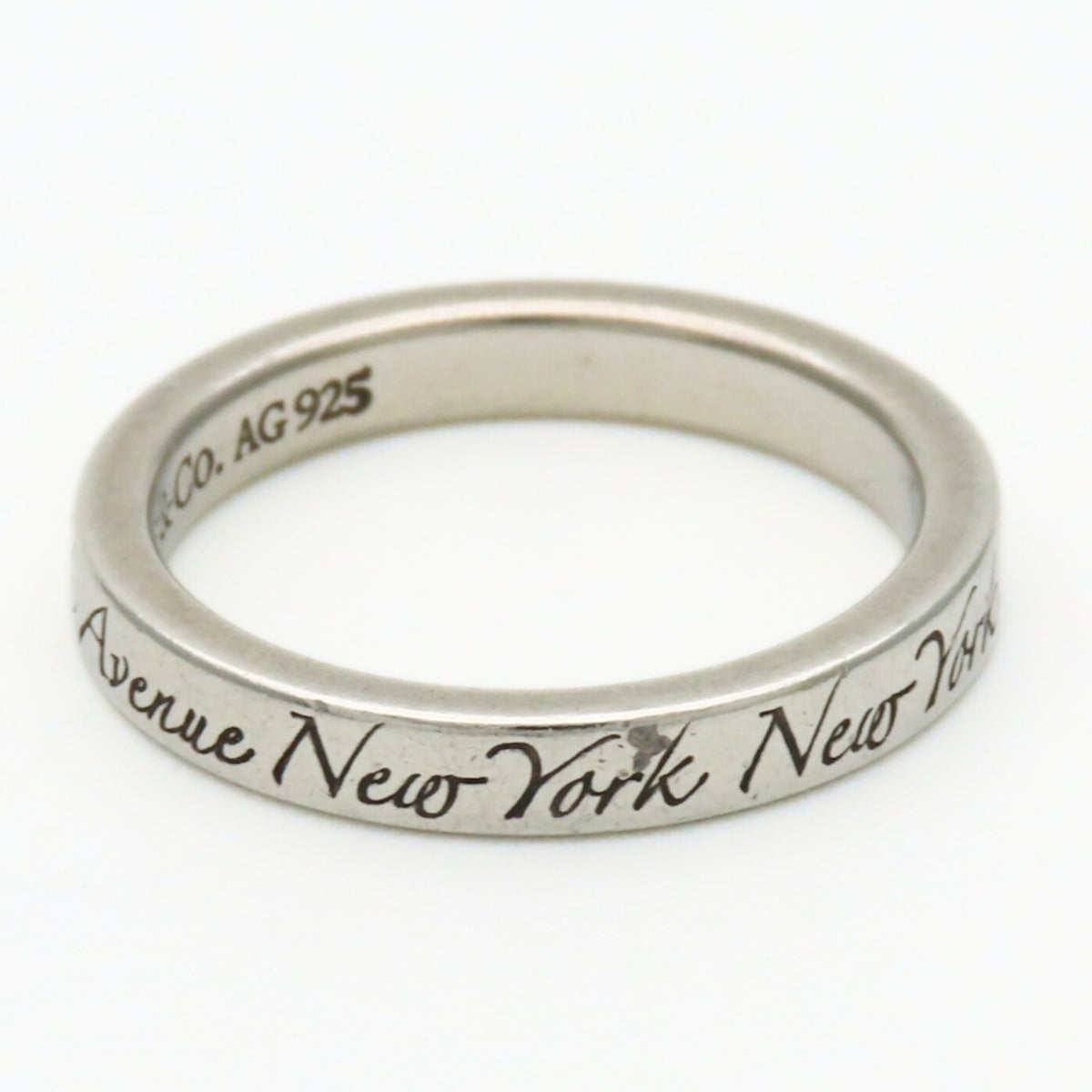 Tiffany Silver Silver 925 Band Ring (Pre-Owned)