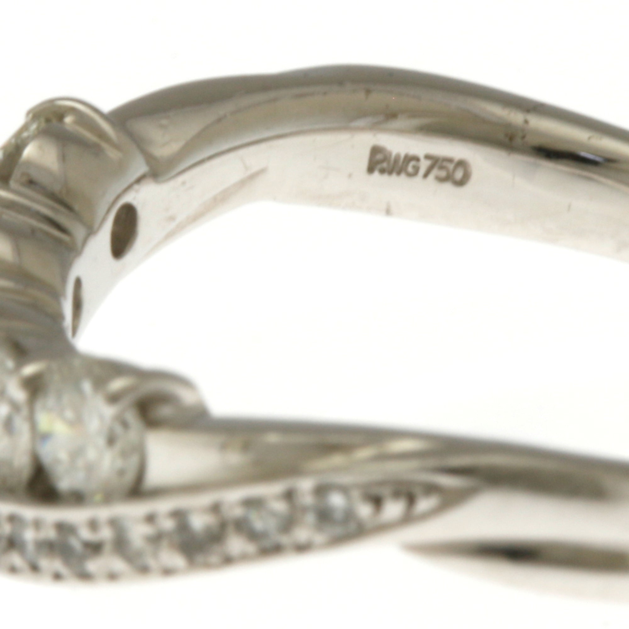 Unbranded Silver White Gold (18K) Band Ring (Pre-Owned)