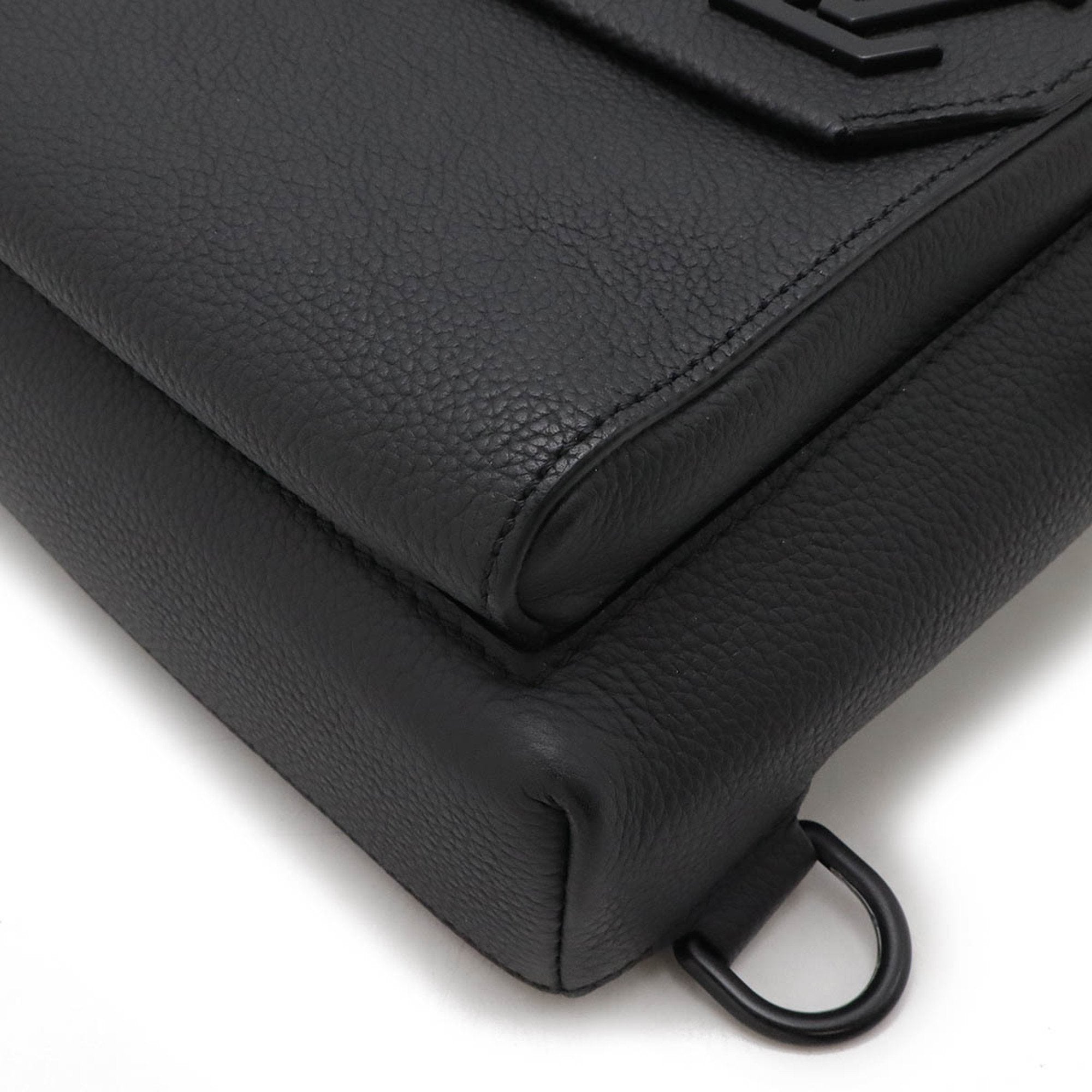 Louis Vuitton Black Noir Leather Shoulder Bag Sling Bag (Pre-Owned)