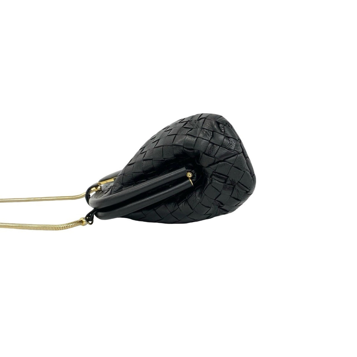 Bottega Veneta Black Leather Shoulder Bag (Pre-Owned)