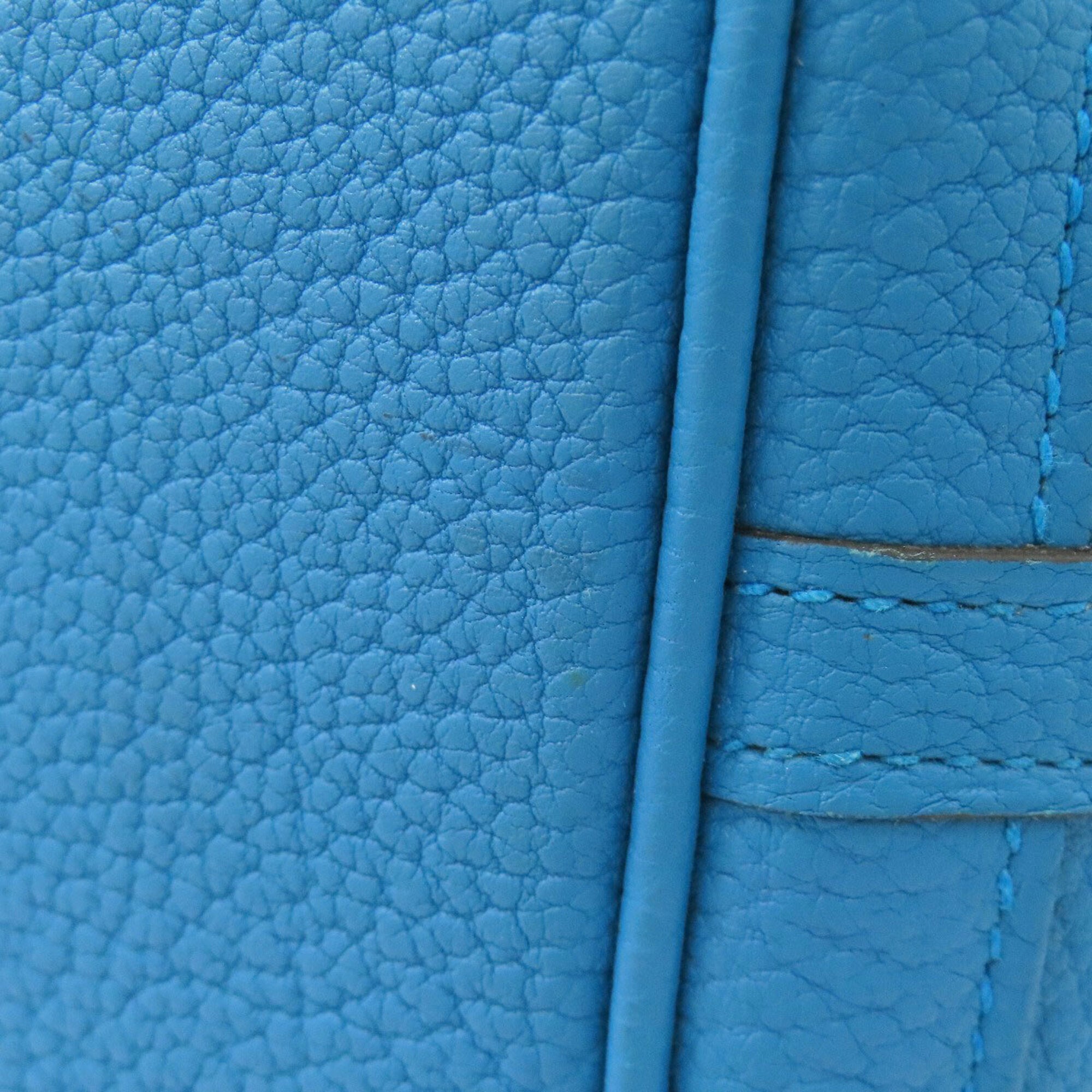 Hermes Blue Negonda Leather Handbag (Pre-Owned)