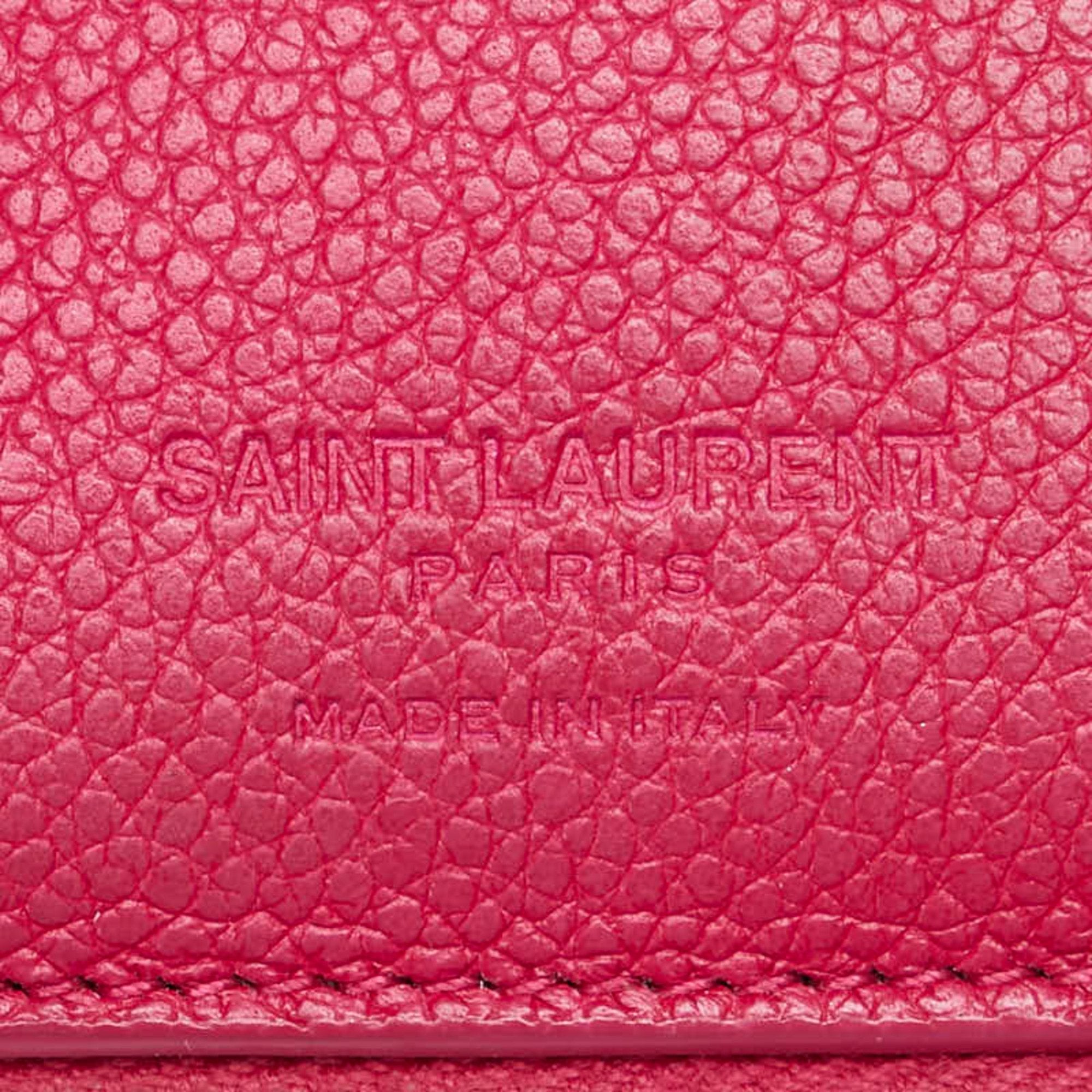Saint Laurent Pink Leather Wallet (Bi-Fold) (Pre-Owned)