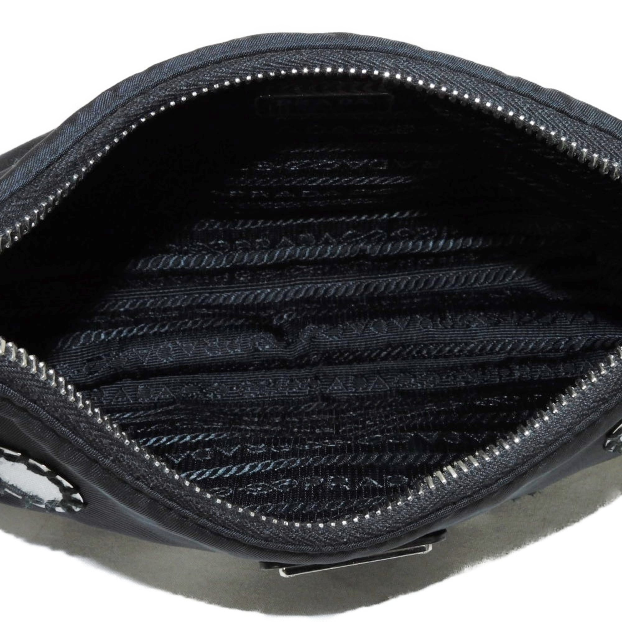 Prada Black Nylon Pouch Shoulder Bag (Pre-Owned)