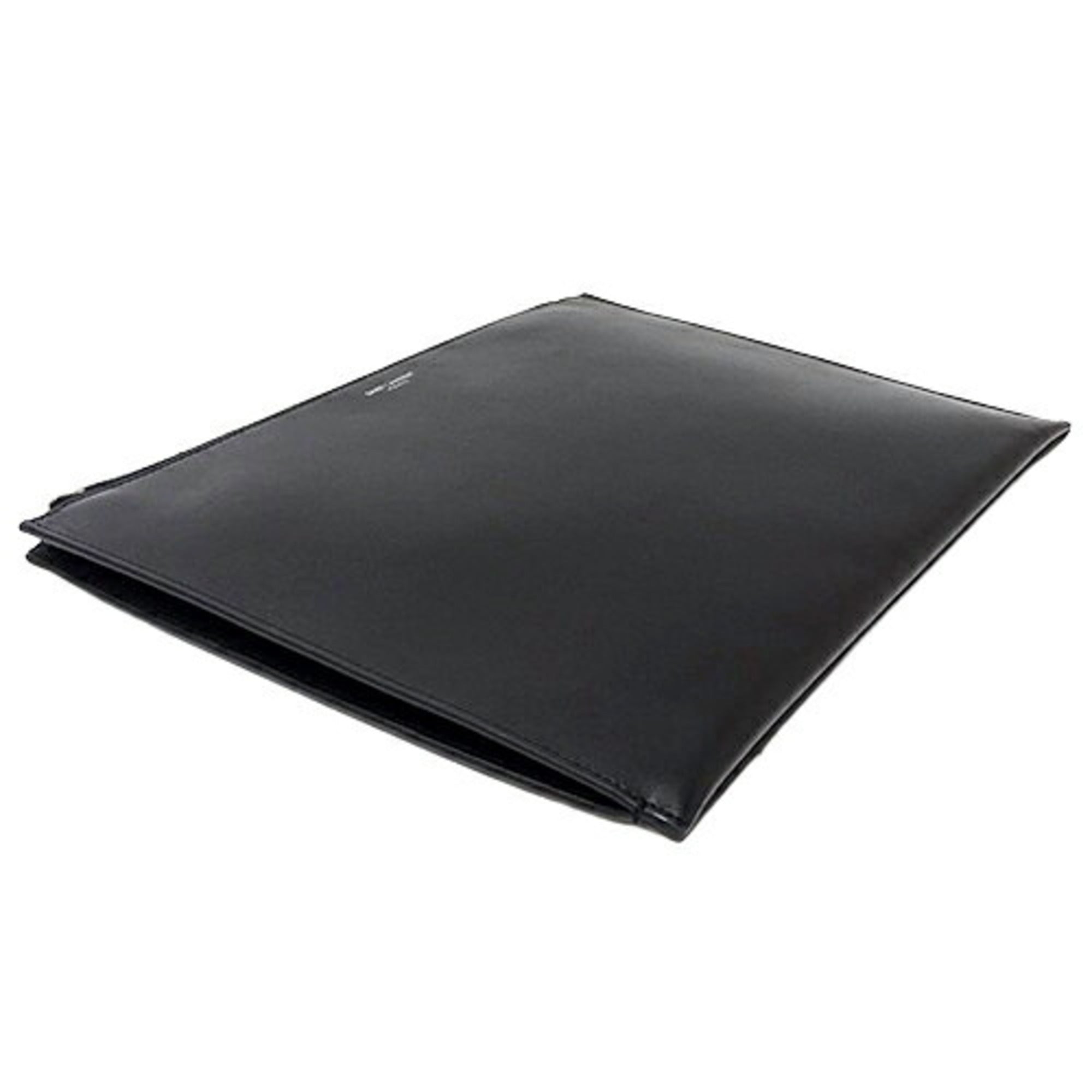 Saint Laurent Black Leather Clutch Bag (Pre-Owned)