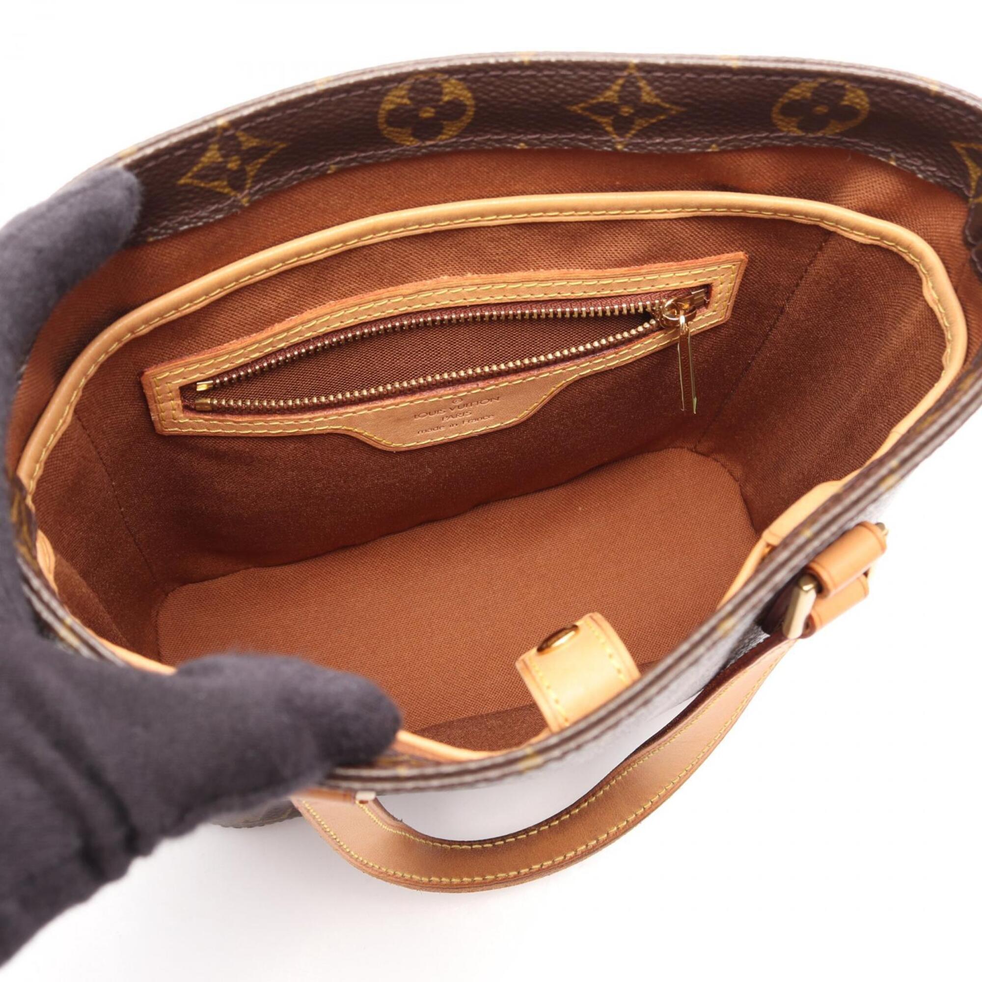 Louis Vuitton Brown Coated Canvas Pvc Monogram Leather Handbag (Pre-Owned)