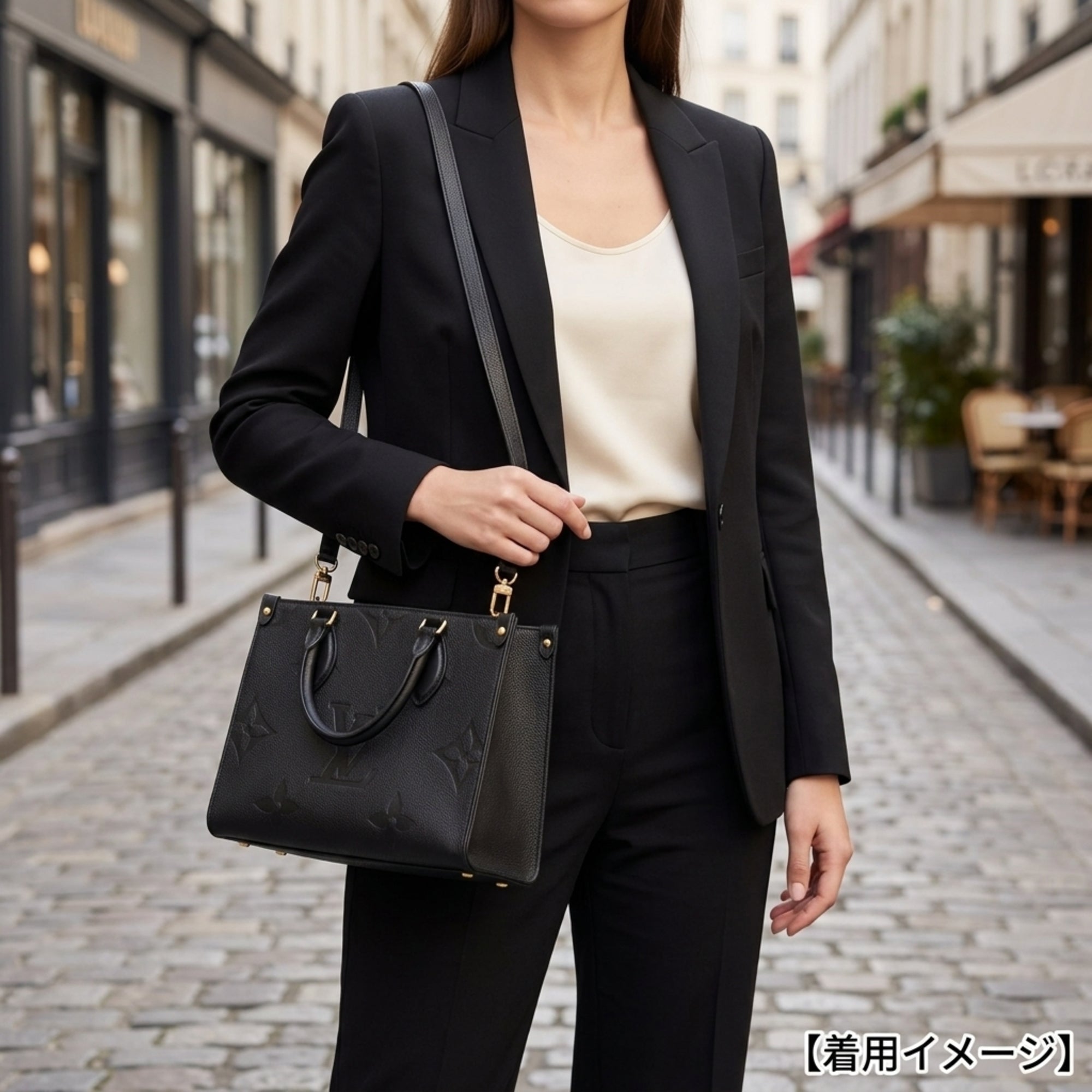 Louis Vuitton Black Noir Monogram Empreinte Shoulder Bag (Pre-Owned)