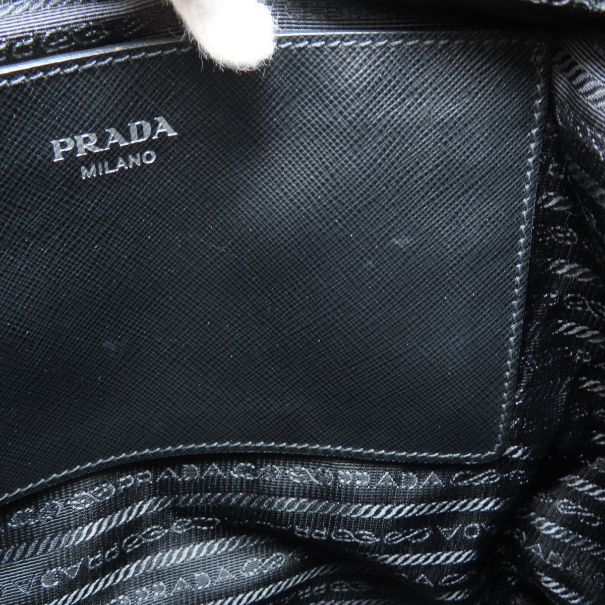 Prada Black White Nylon Backpack (Pre-Owned)