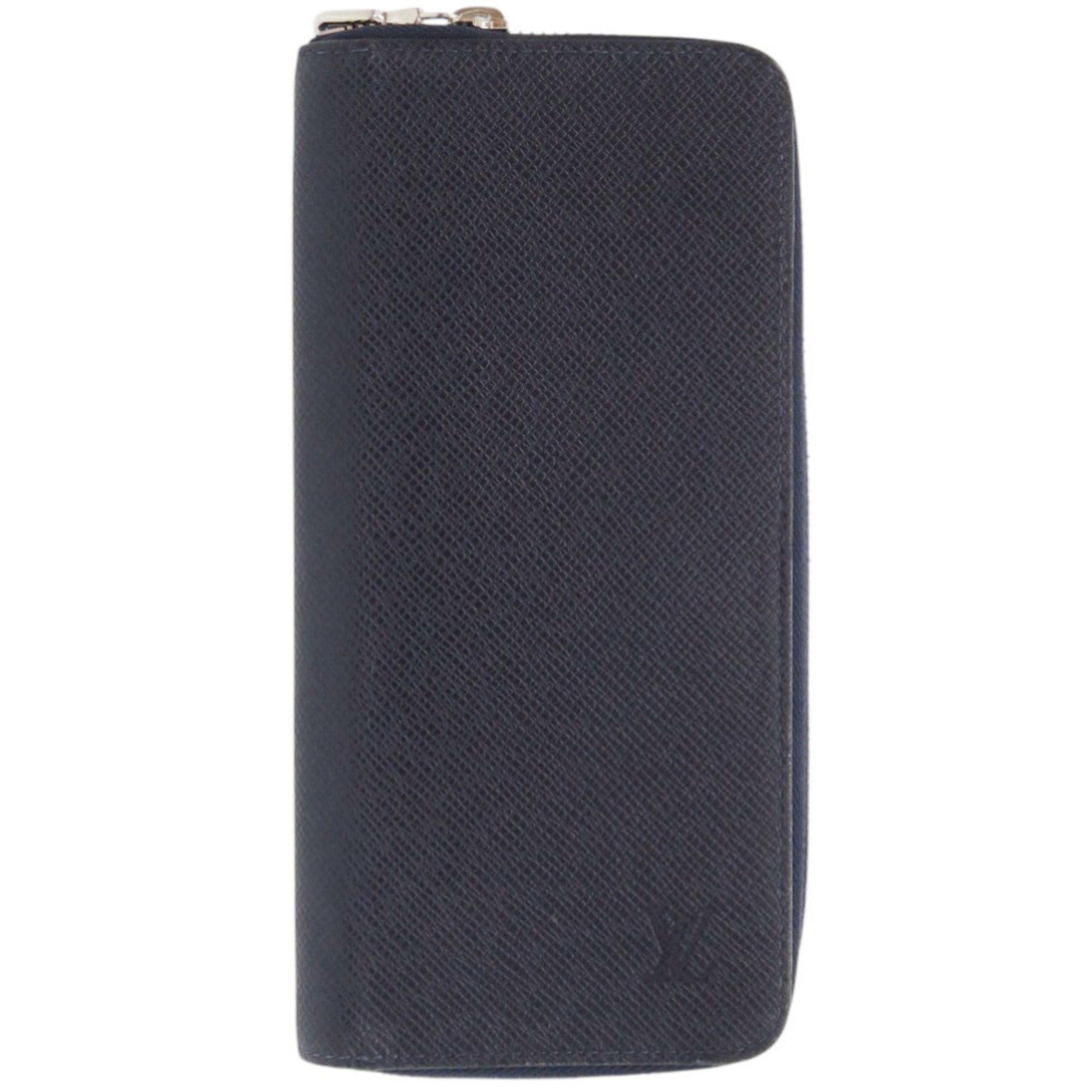 Louis Vuitton Navy Taiga Leather Long Wallet (Bi-Fold) (Pre-Owned)