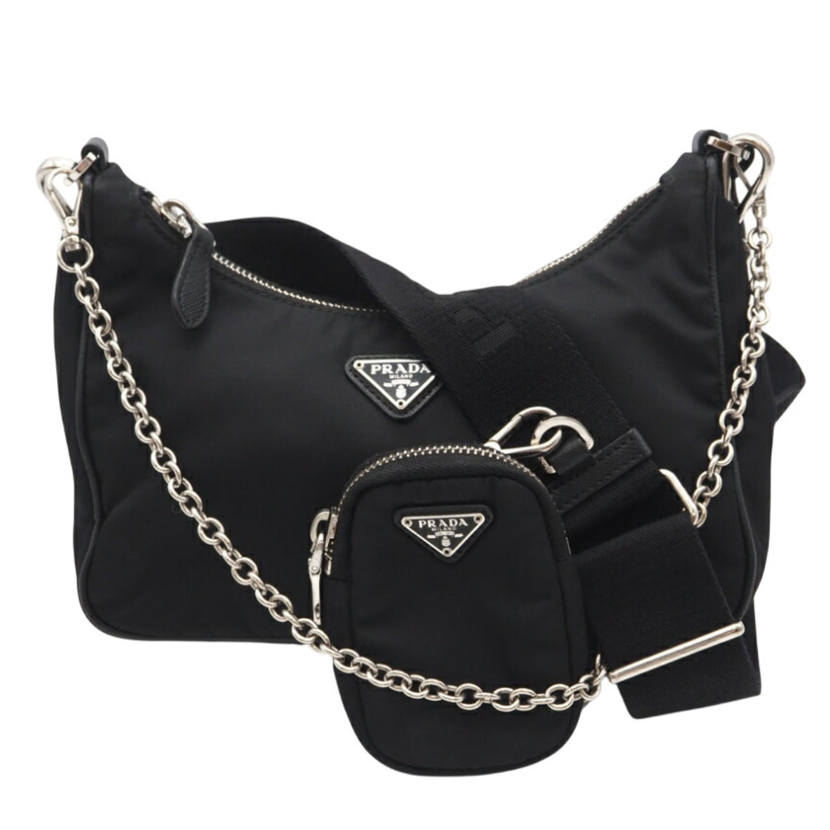 Prada Black Leather Shoulder Bag (Pre-Owned)