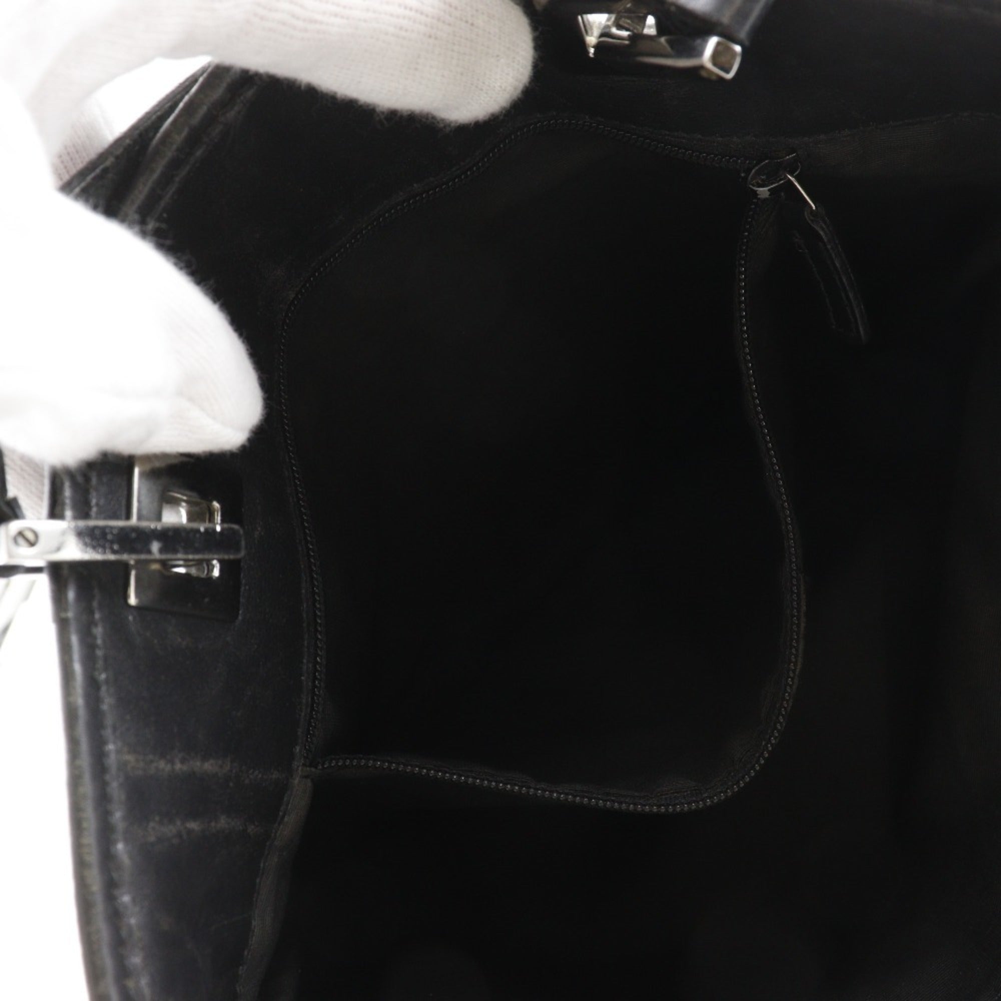Gucci Black Denim Handbag Tote Bag (Pre-Owned)