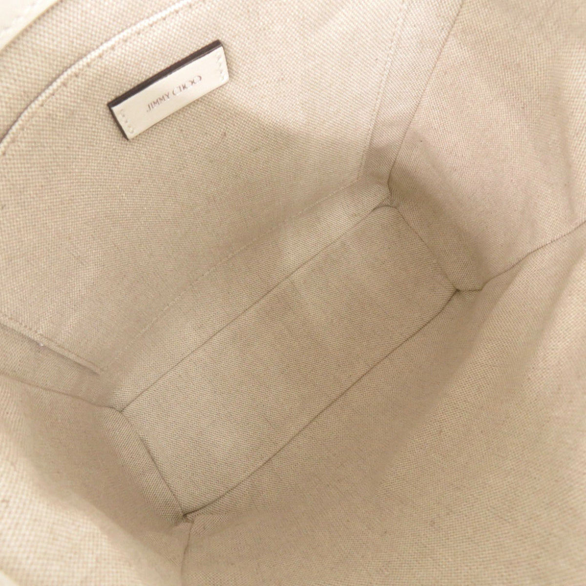 Jimmy Choo White Leather Handbag Shoulder Bag Tote Bag (Pre-Owned)