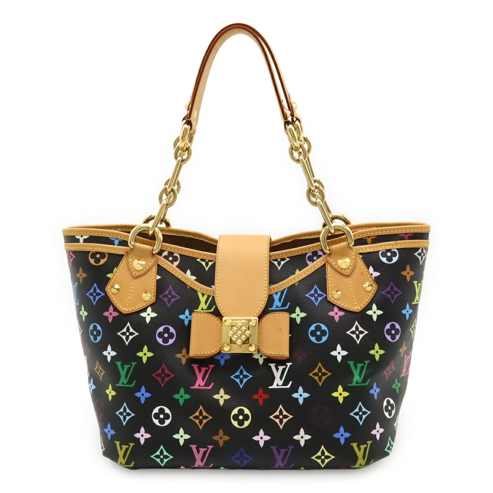 Louis Vuitton Noir Pvc Shoulder Bag Tote Bag (Pre-Owned)