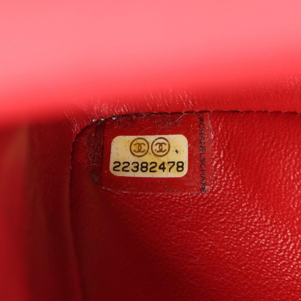Chanel Red Color Silver Suede Leather Shoulder Bag (Pre-Owned)