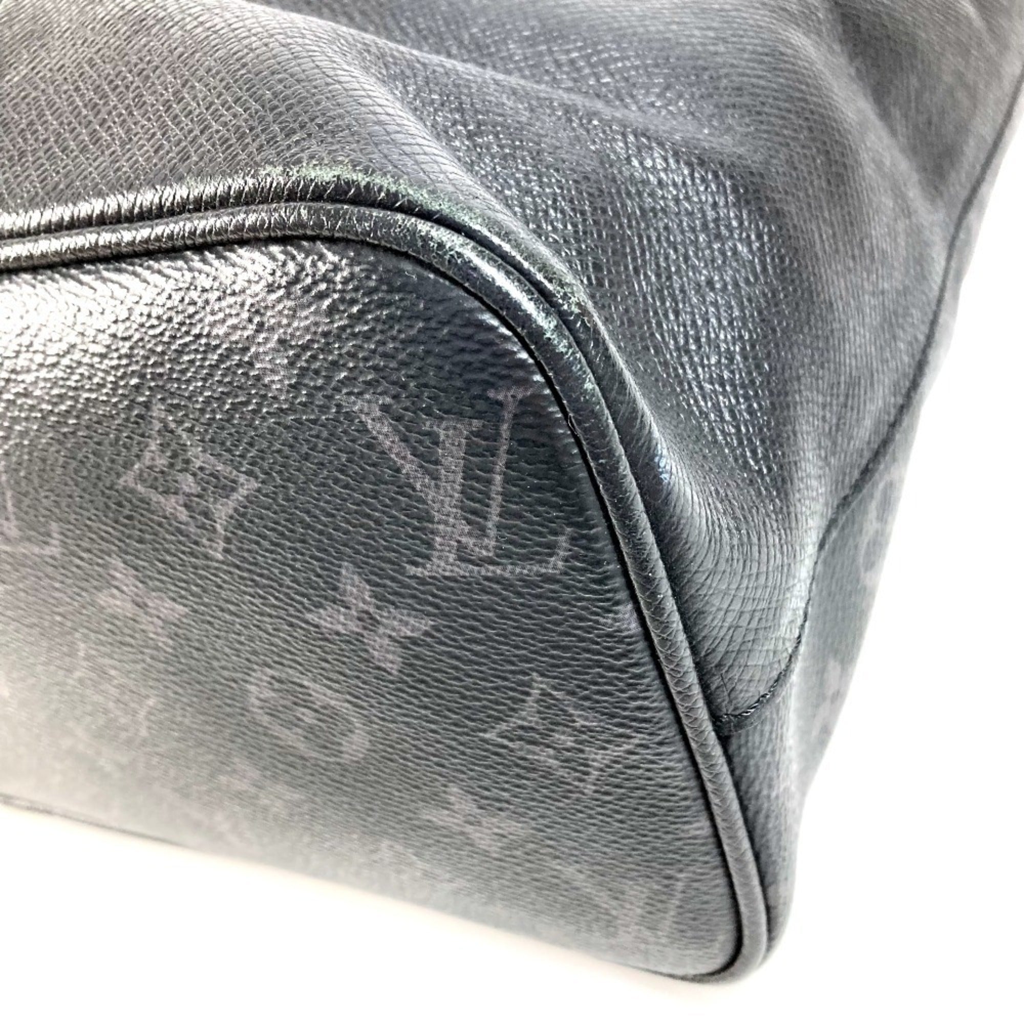 Louis Vuitton Black Taigarama Monogram Eclipse Handbag Shoulder Bag Tote Bag (Pre-Owned)