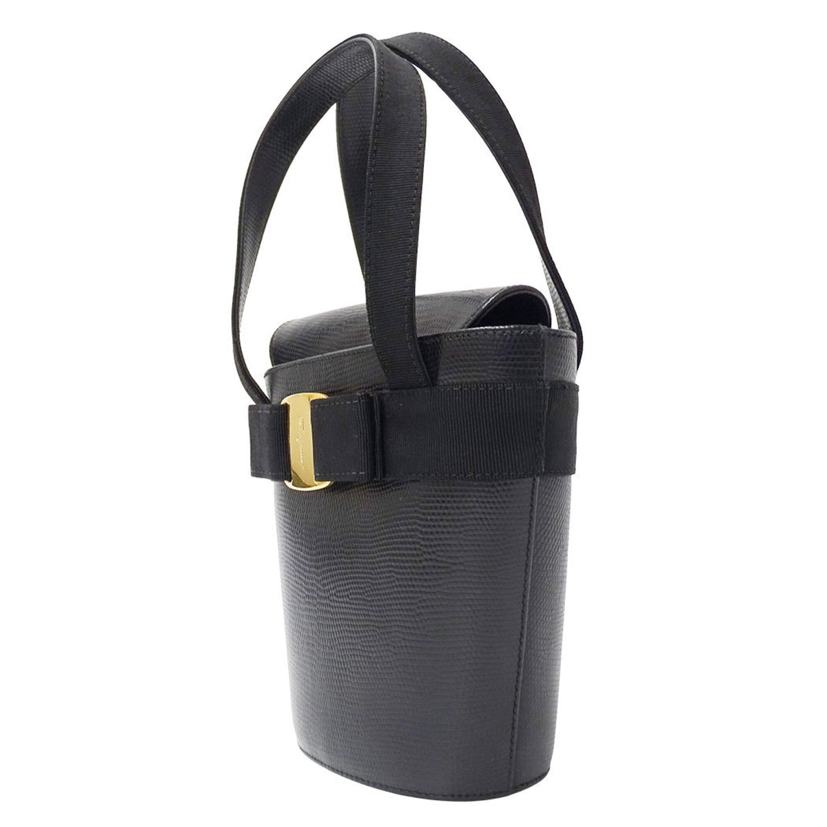 Salvatore Ferragamo Black Leather Handbag (Pre-Owned)
