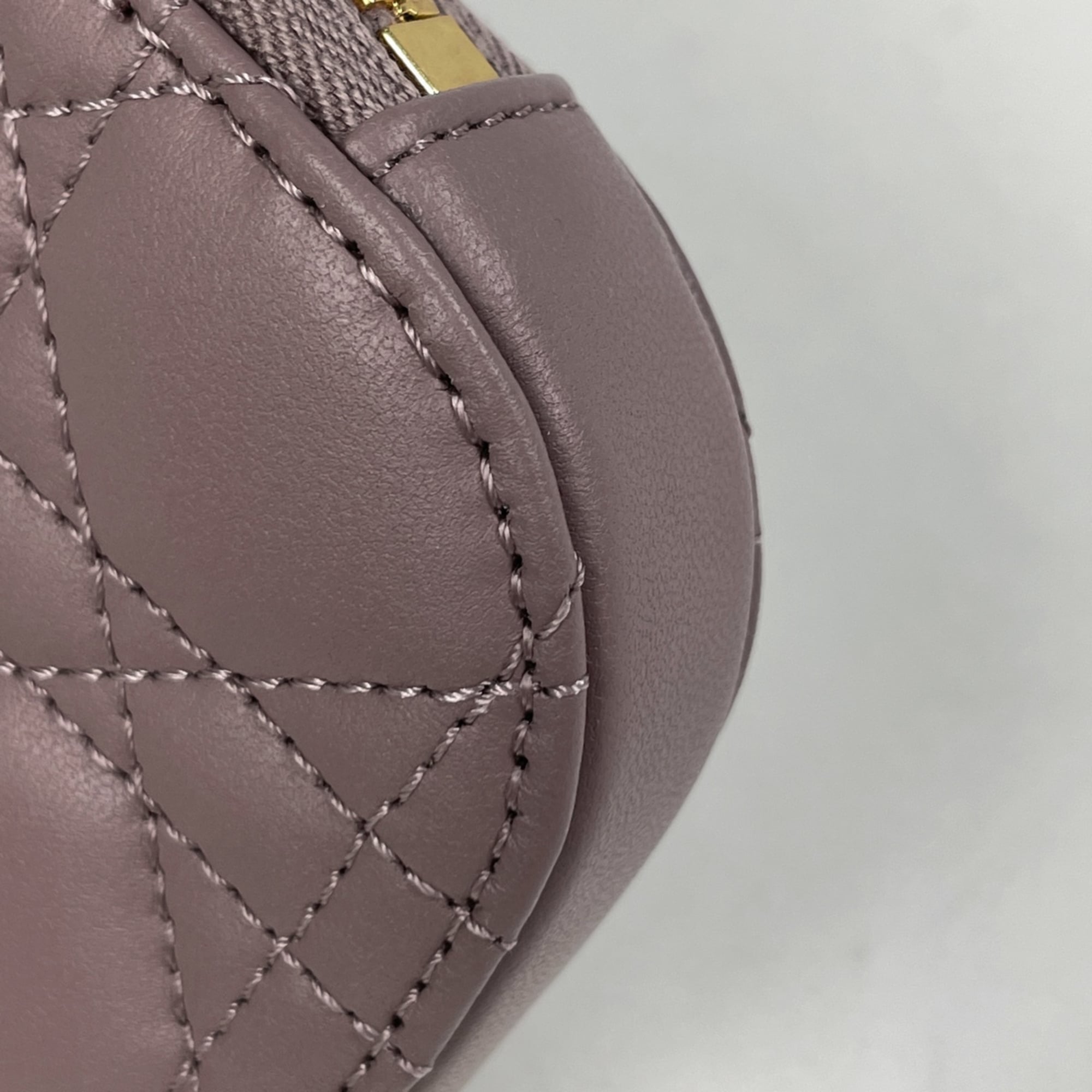 Christian Dior Lady Dior Purple Leather Handbag Shoulder Bag (Pre-Owned)