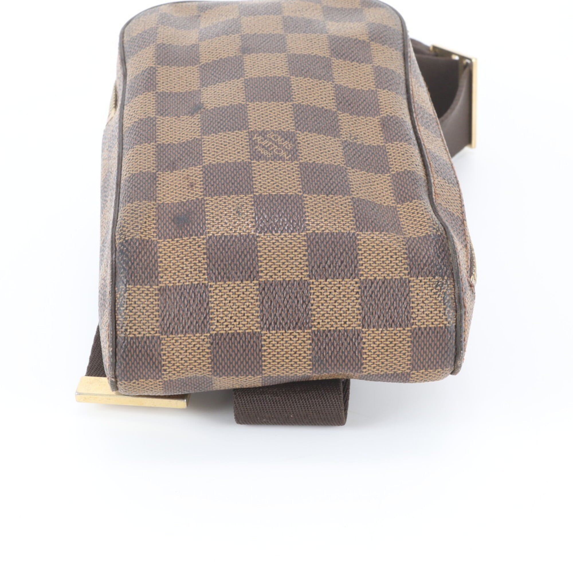 Louis Vuitton Brown Damier Canvas White Coated Canvas Leather Pouch Sling Bag (Pre-Owned)