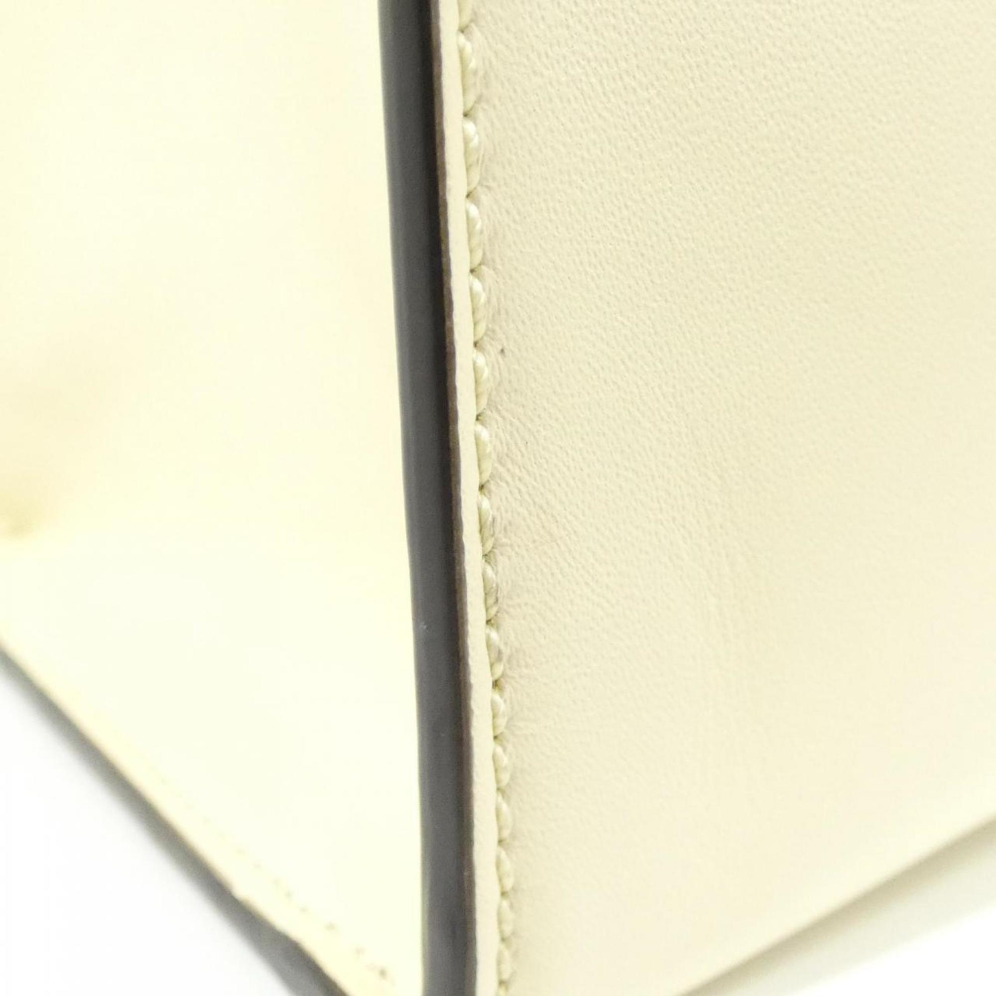 Fendi White Leather Handbag (Pre-Owned)