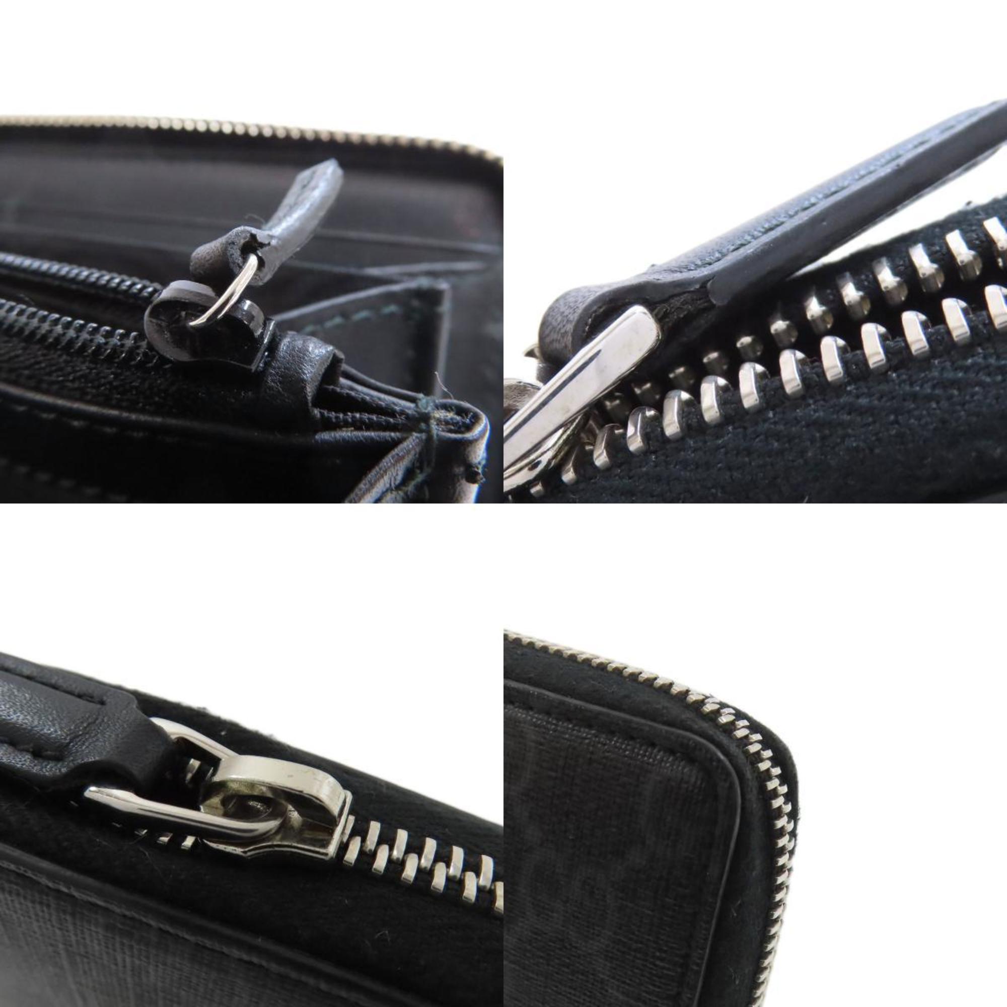 Gucci Black Pvc Long Wallet (Bi-Fold) (Pre-Owned)