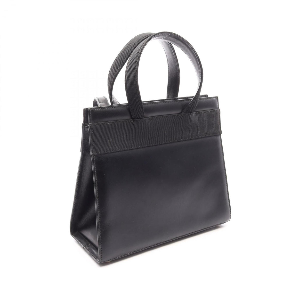 Salvatore Ferragamo Black Leather Handbag (Pre-Owned)