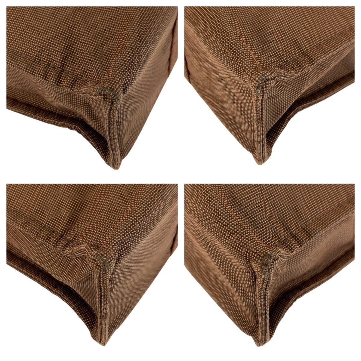 Hermes Brown Polyamide Handbag Tote Bag (Pre-Owned)