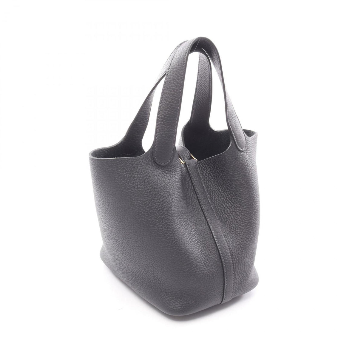 Hermes Navy Taurillon Clemence Leather Leather Handbag (Pre-Owned)