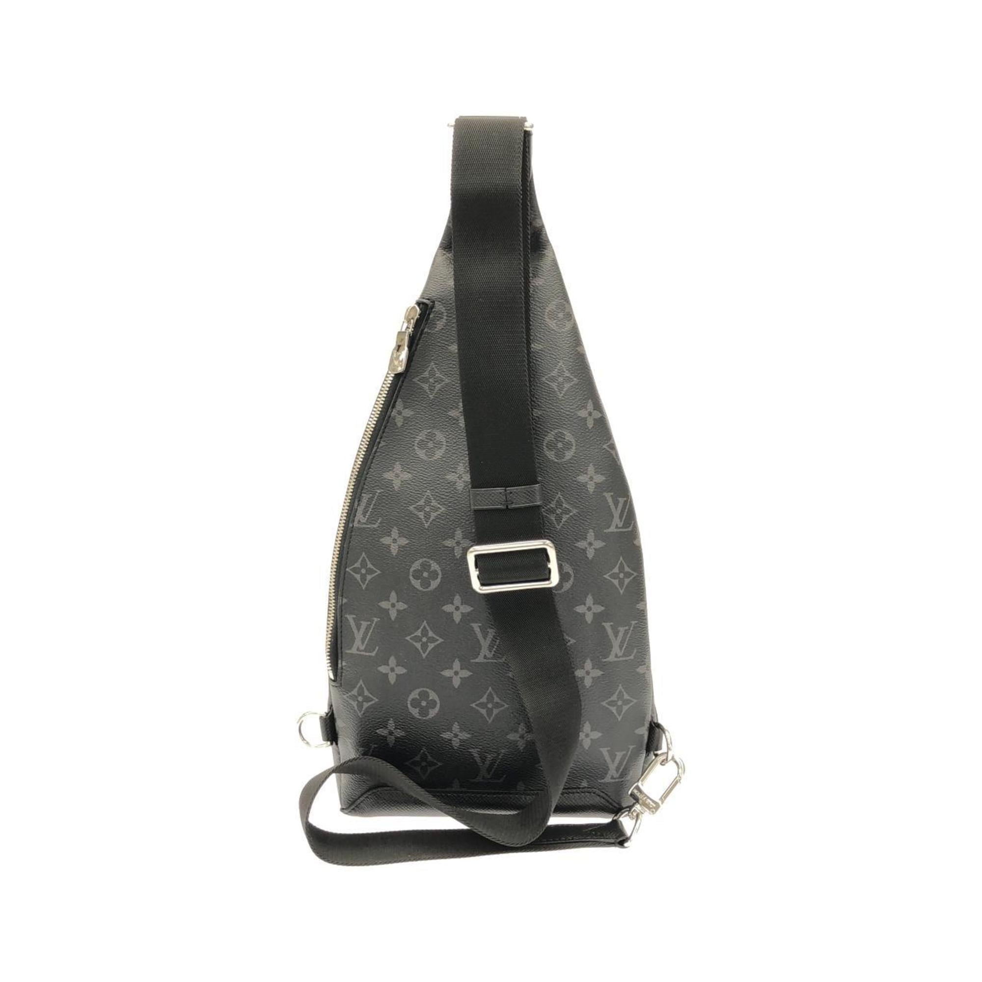 Louis Vuitton Black Coated Canvas Leather Shoulder Bag (Pre-Owned)