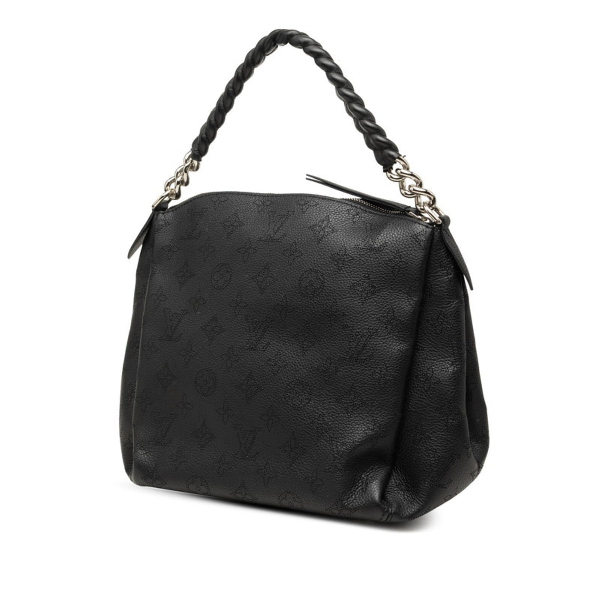 Louis Vuitton Mahina Black Leather Handbag Shoulder Bag (Pre-Owned)