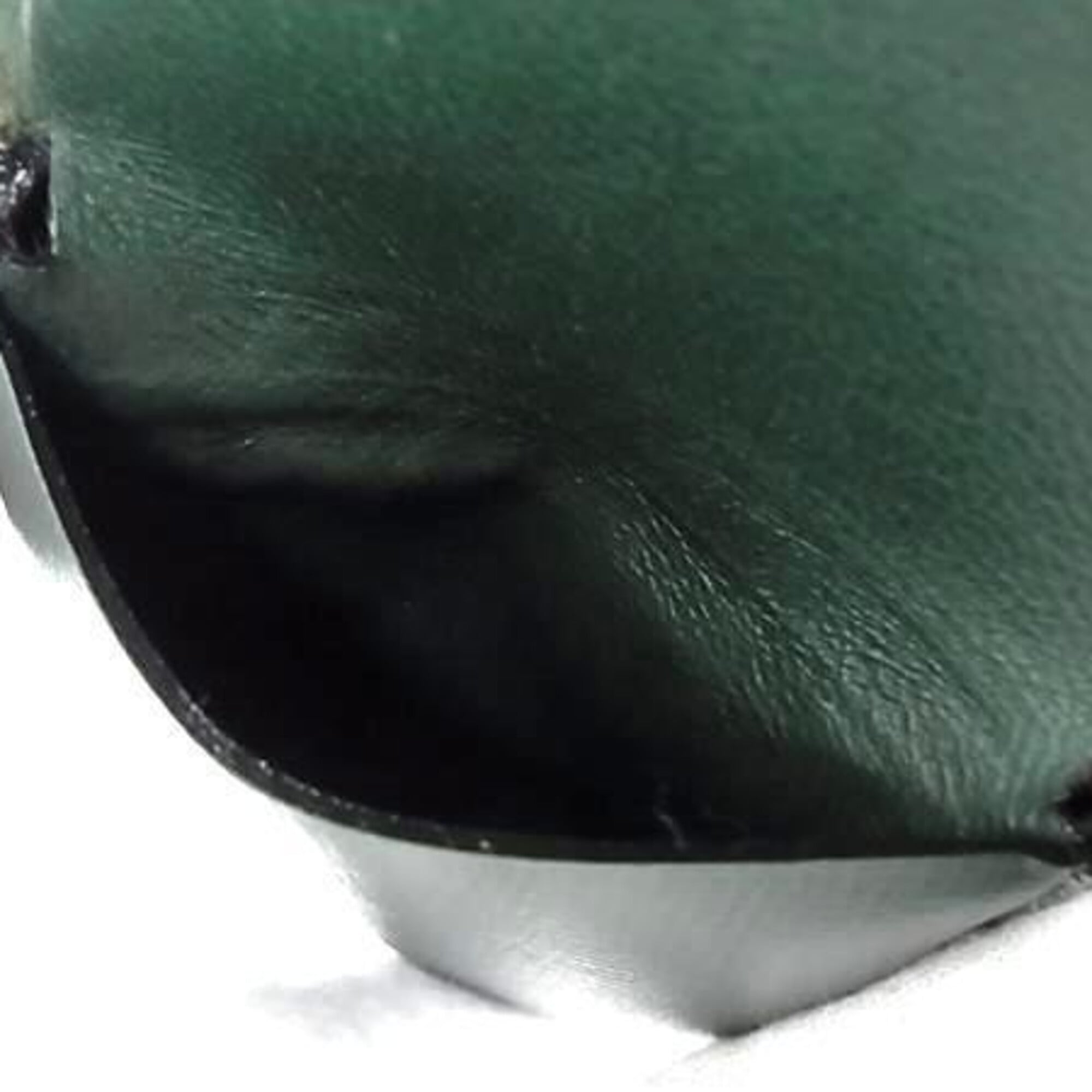 Valextra Green Leather Coin Purse/Coin Case (Pre-Owned)