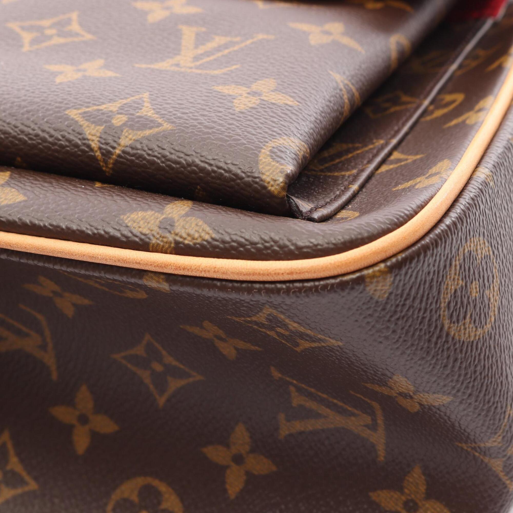 Louis Vuitton Brown Monogram Coated Canvas Leather Handbag (Pre-Owned)
