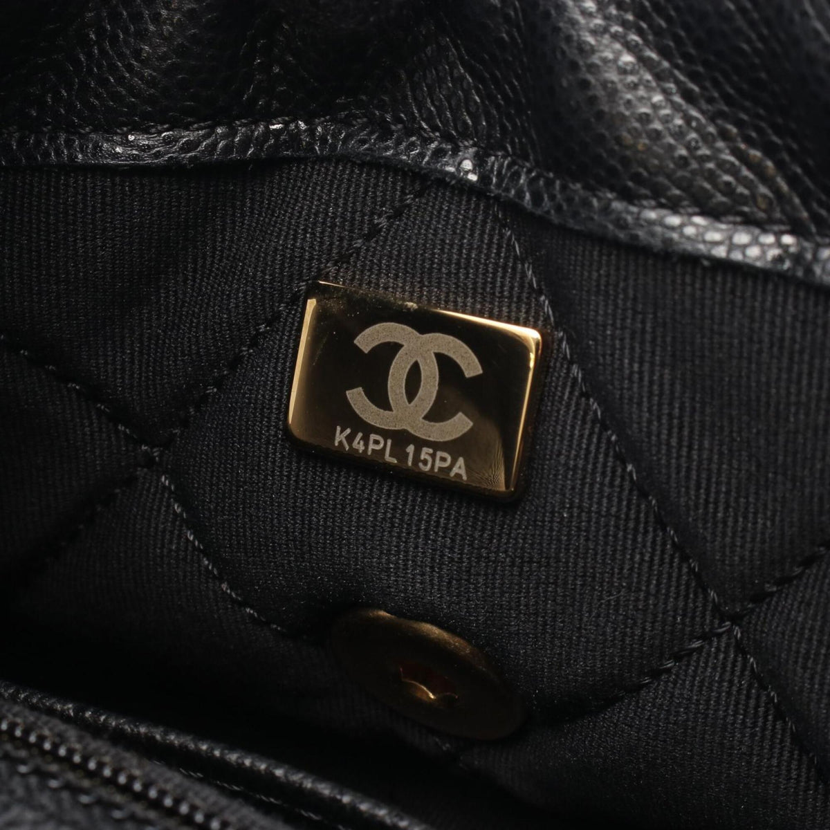Chanel Matelasse Black Grained Calfskin Handbag Shoulder Bag (Pre-Owned)