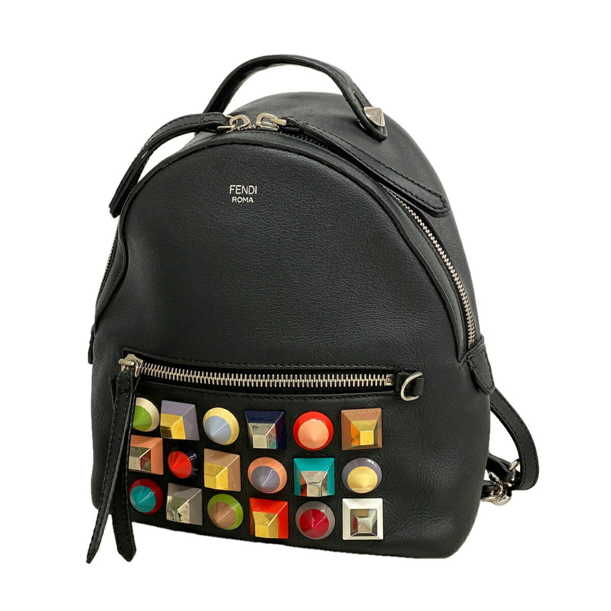 Fendi Black Leather Backpack (Pre-Owned)