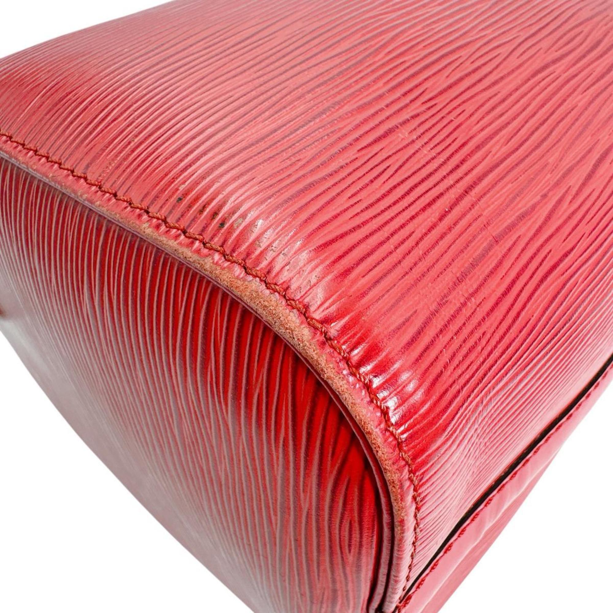 Louis Vuitton Castilian Red Red Color Epi Leather Handbag (Pre-Owned)