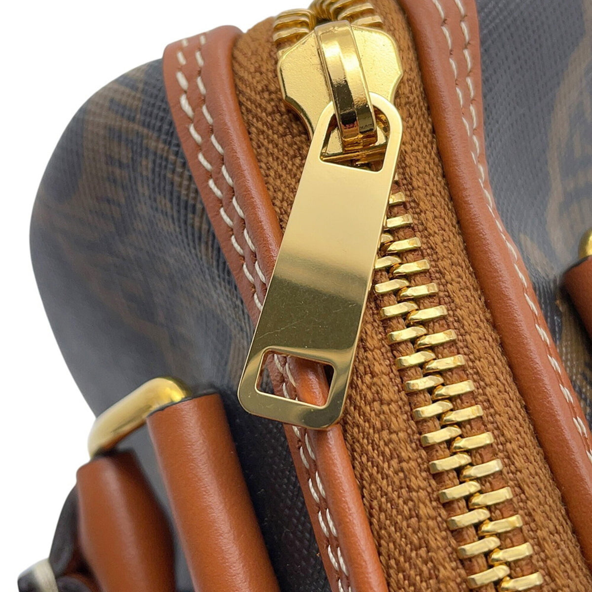 Celine Camel Pvc Leather Handbag Shoulder Bag (Pre-Owned)