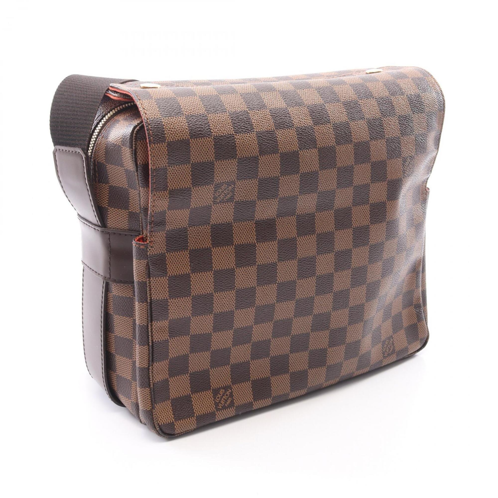 Louis Vuitton Brown Coated Canvas Leather Handbag Shoulder Bag (Pre-Owned)
